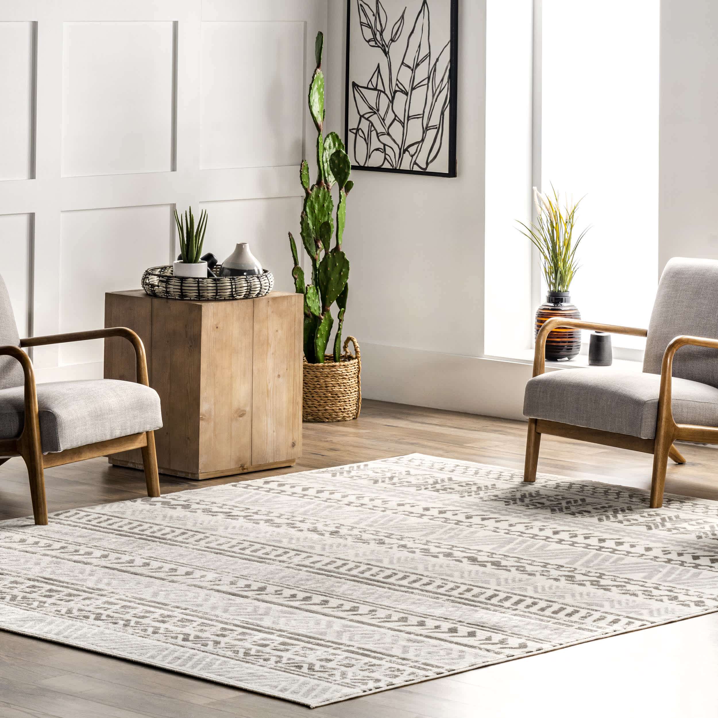 Chloe Tribal Motif Banded Area Rug - Image 11