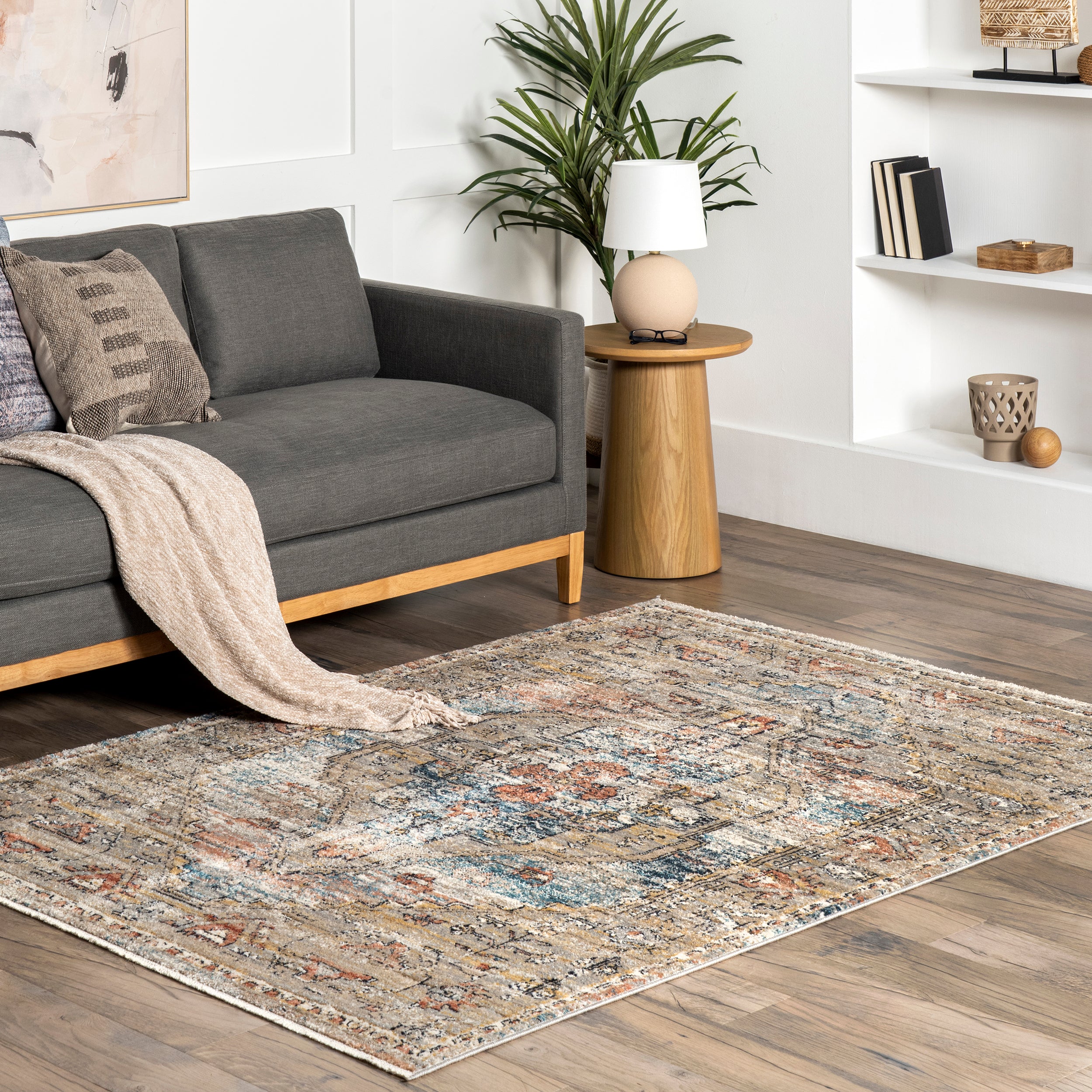 Marley Traditional Medallion Fringe Area Rug - Image 2