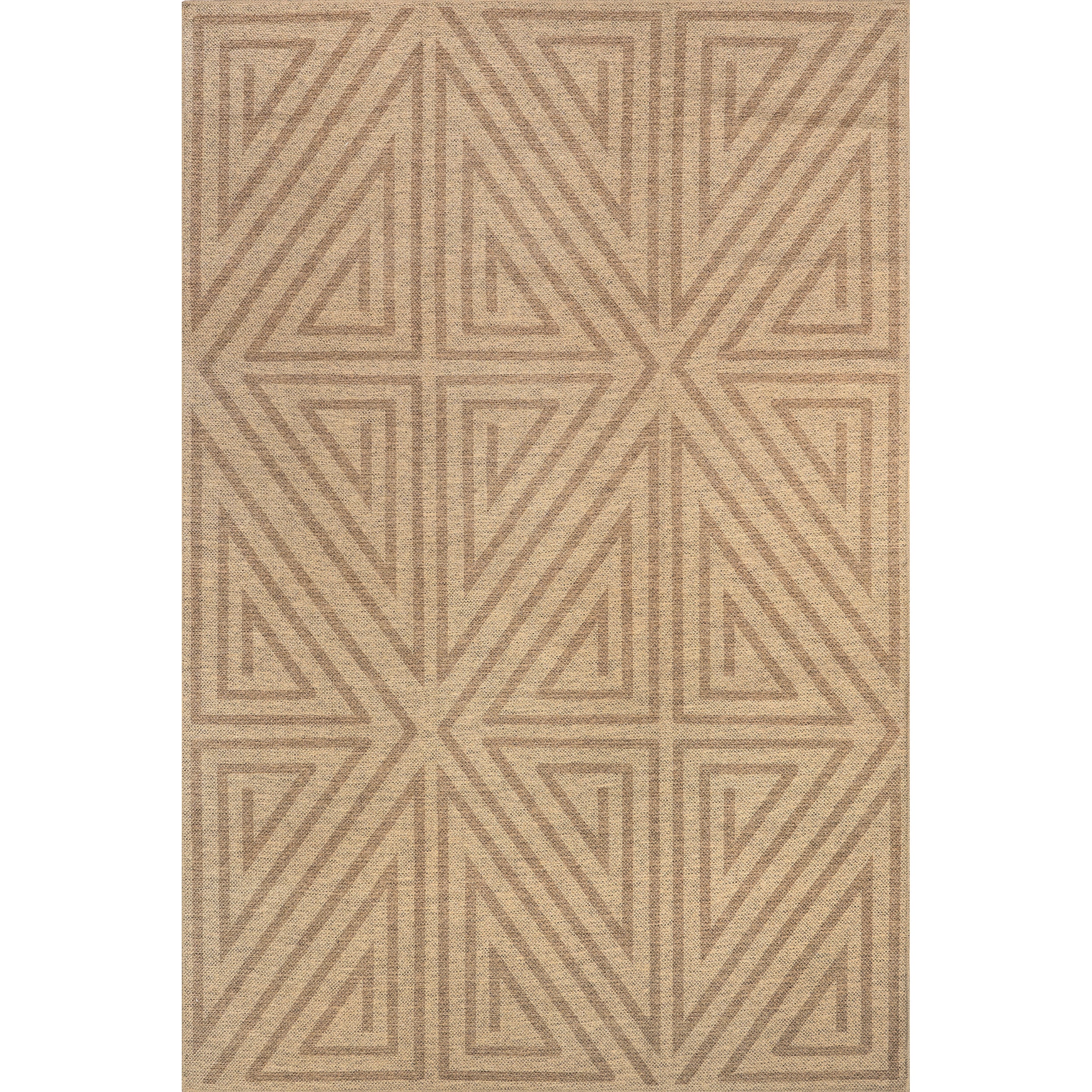 Elba Triangular Easy-Jute Machine Washable Area Rug