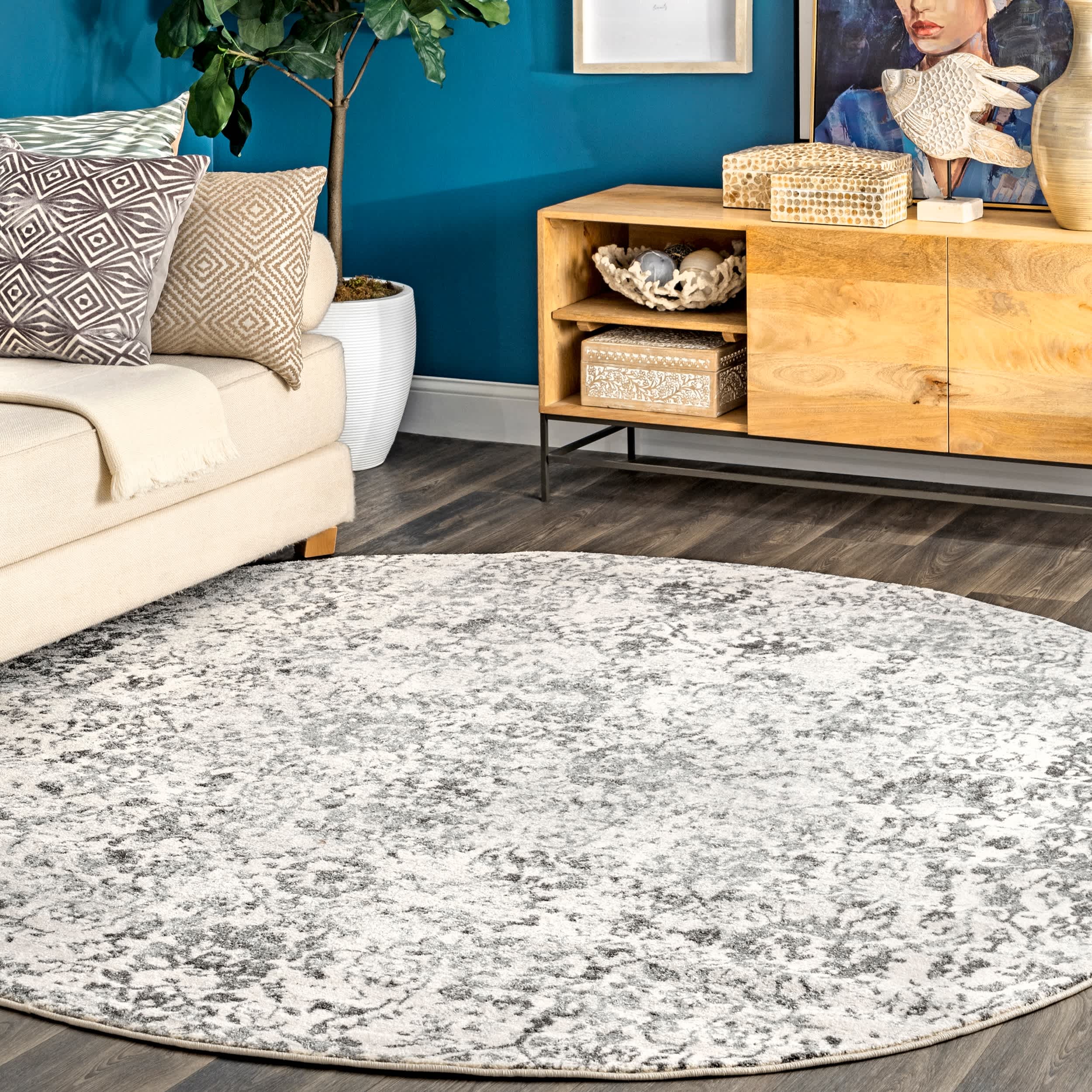 Floral Damask Rosemary Area Rug - Image 9