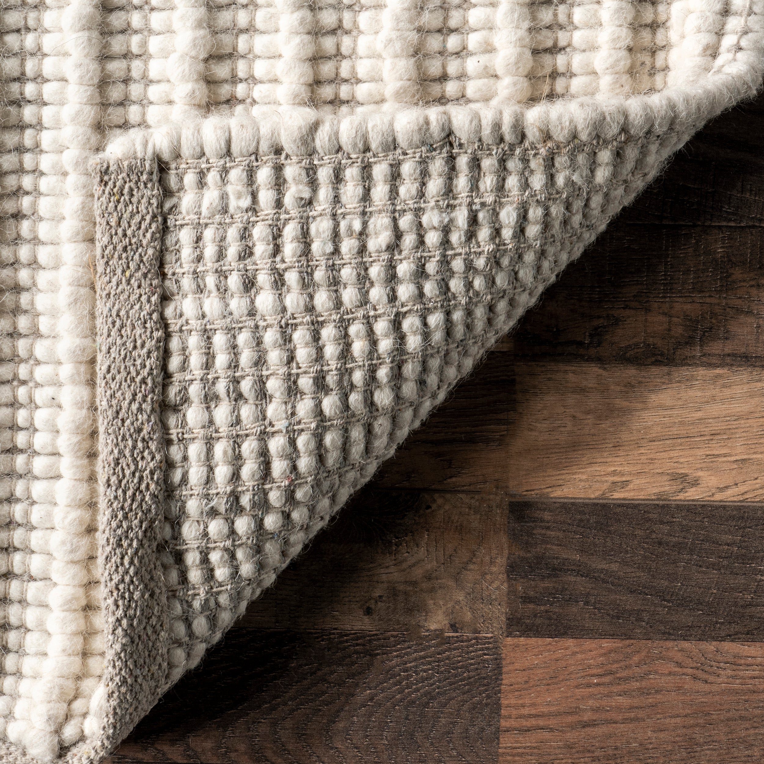 Dorene Contemporary High-Low Striped Wool Area Rug - Image 7
