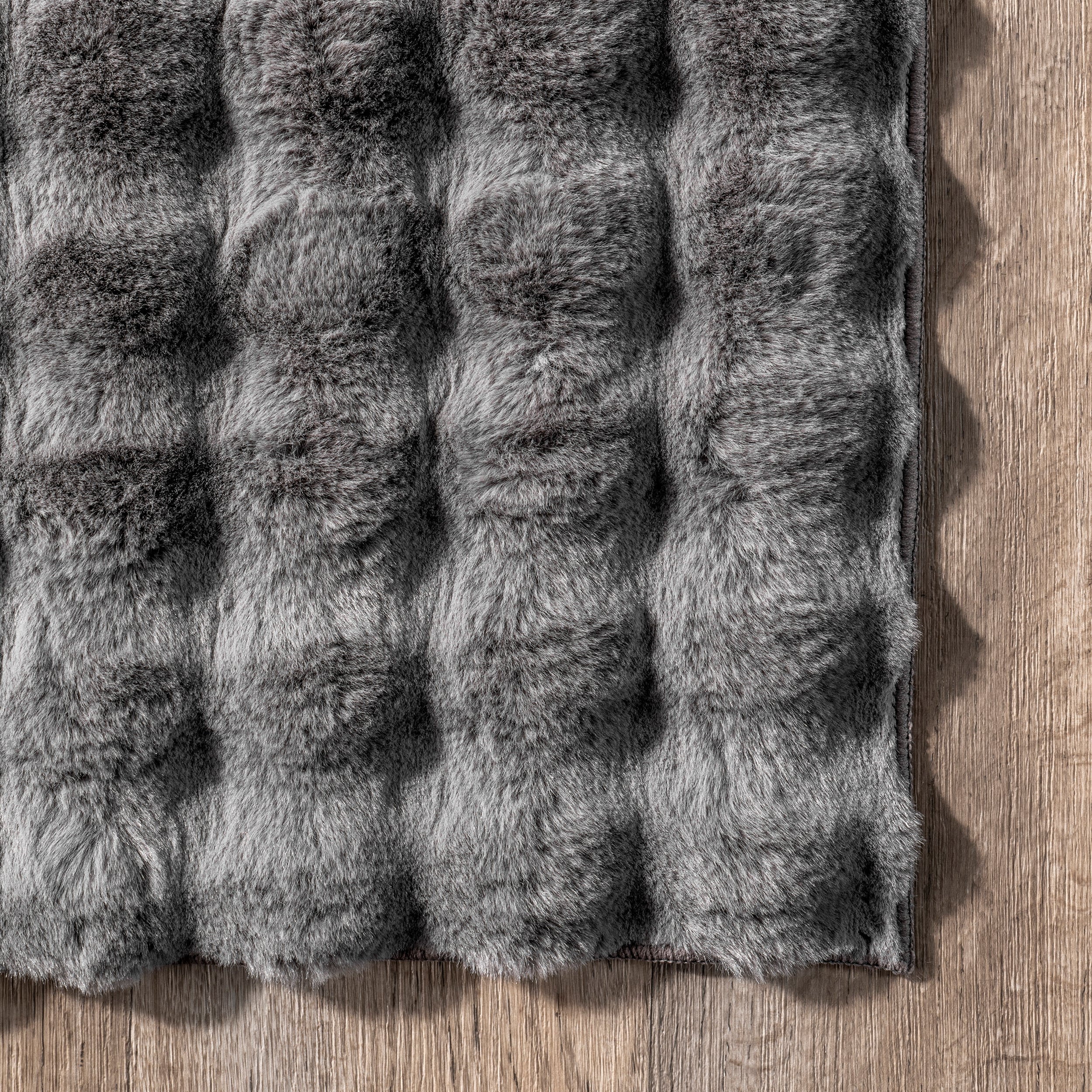 Jeni Solid Faux Rabbit Machine Washable Area Rug - Image 15