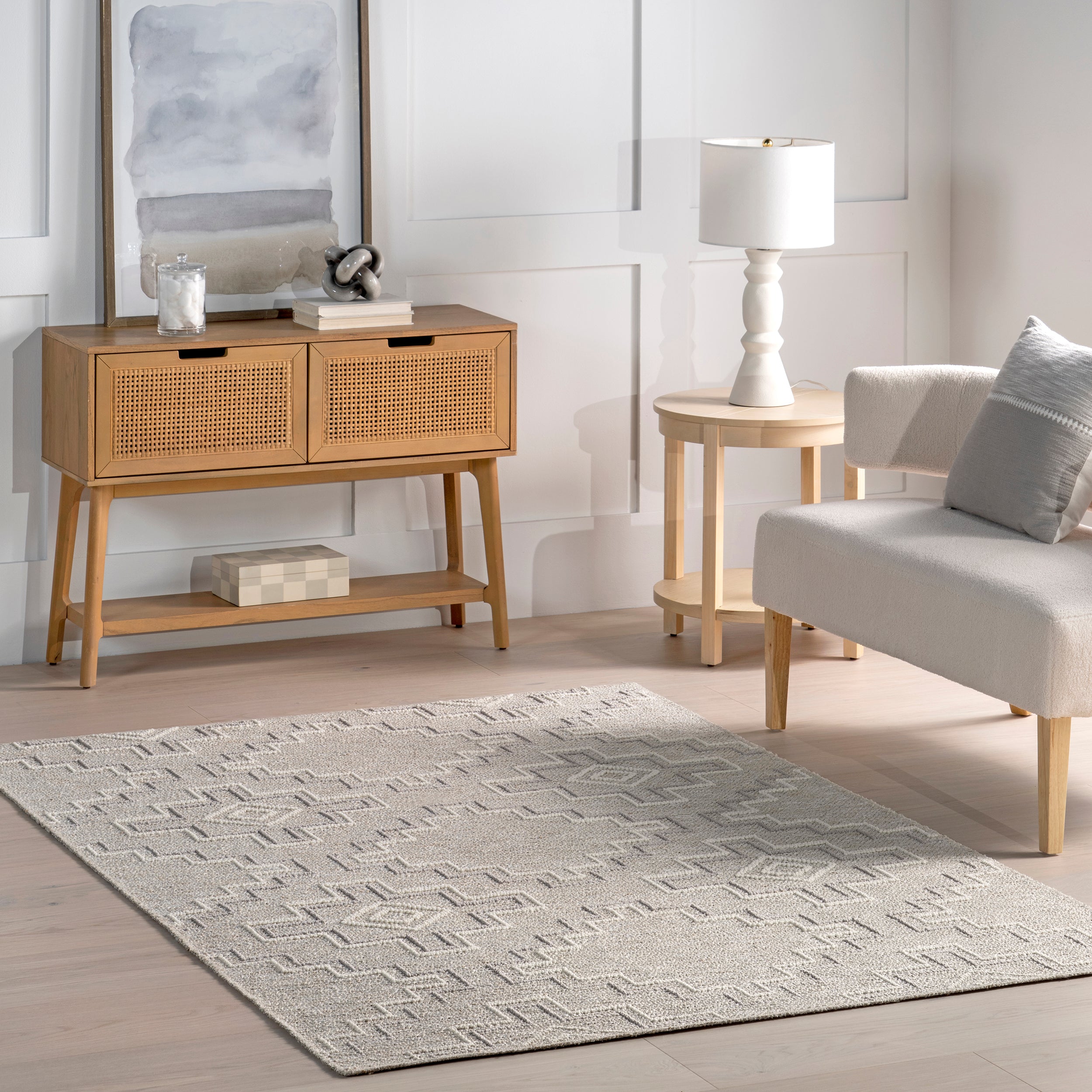 Alani Textured Moroccan Area Rug - Image 2