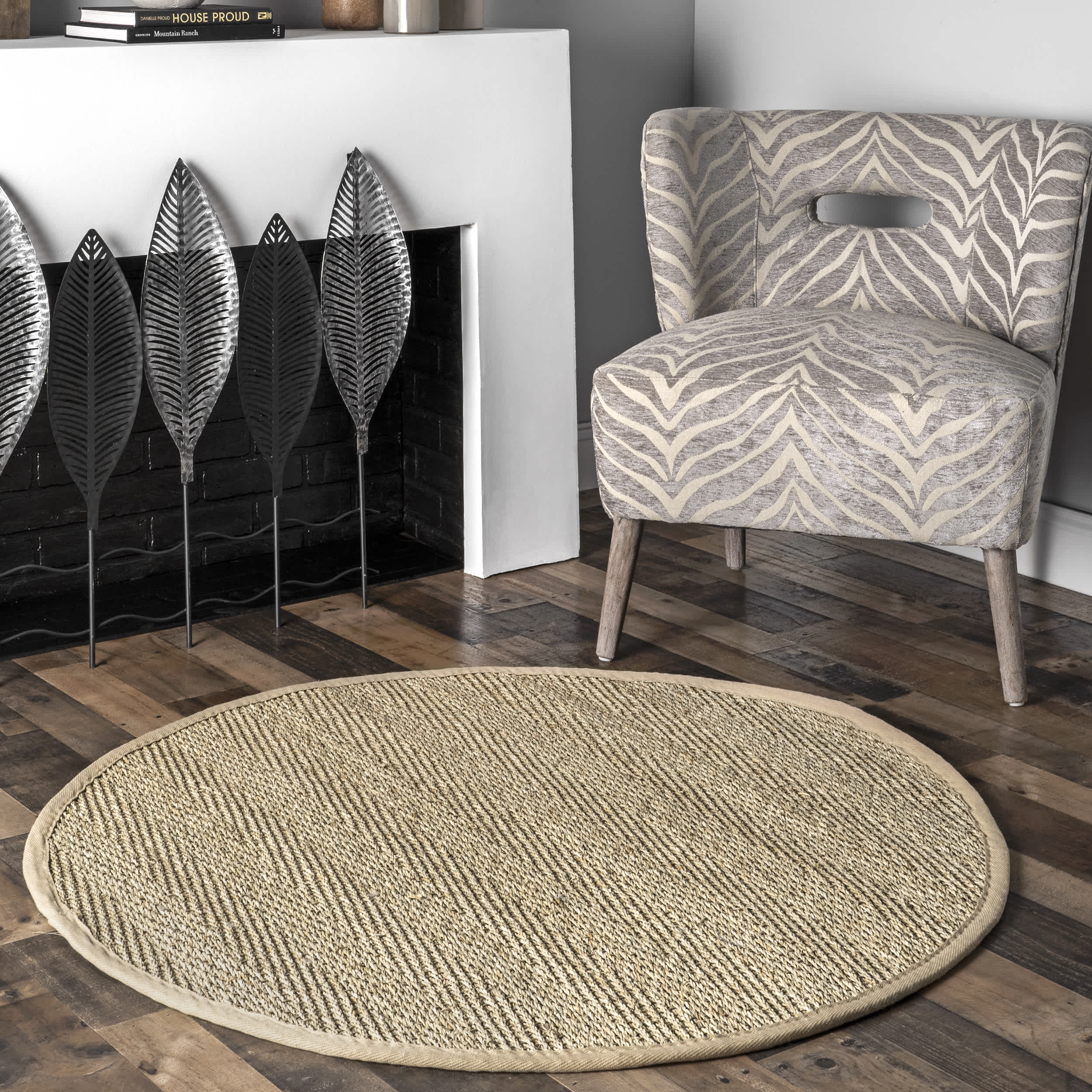 Larnaca Seagrass Herringbone Indoor/Outdoor Area Rug - Image 6