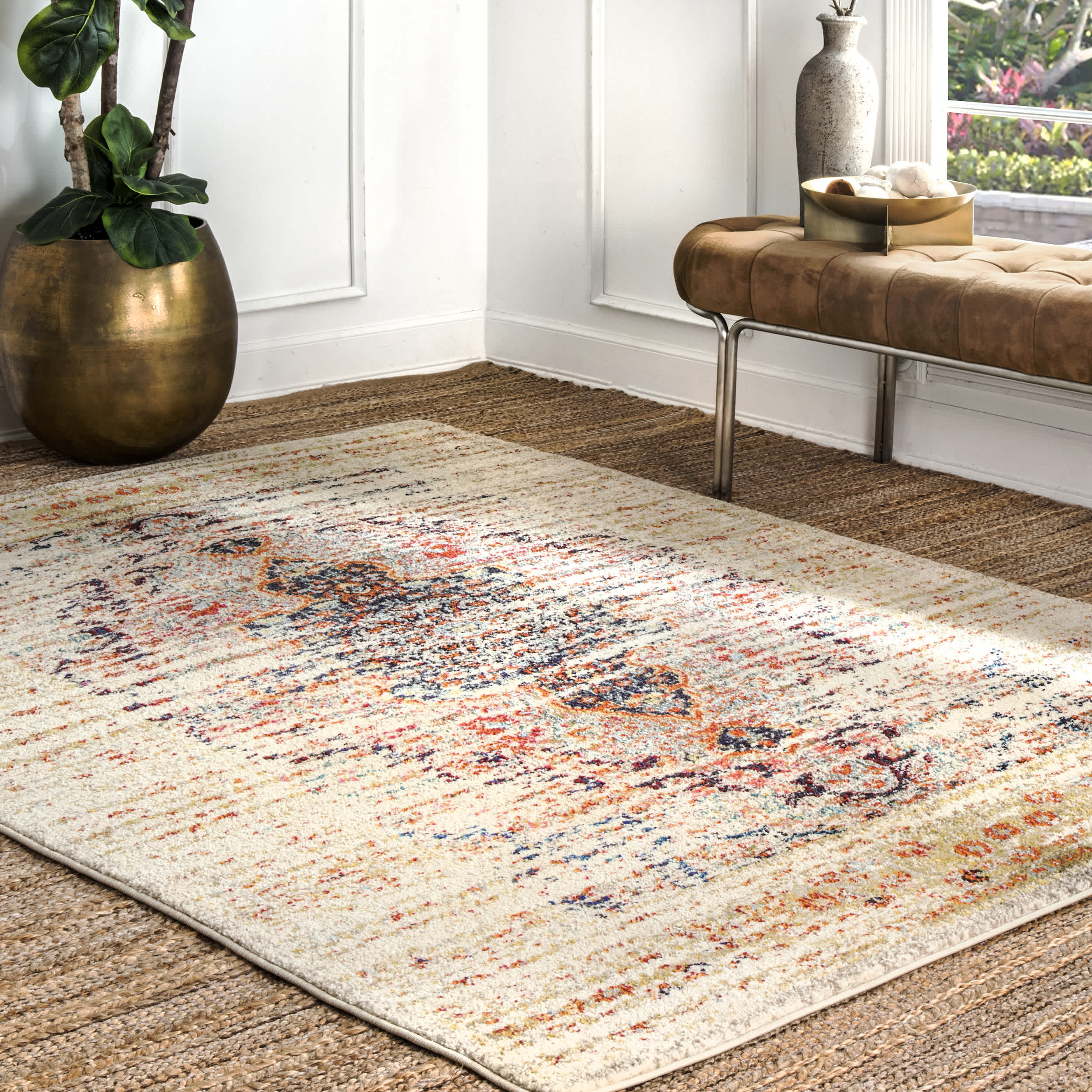 Distressed Persian Sarita Area Rug - Image 14