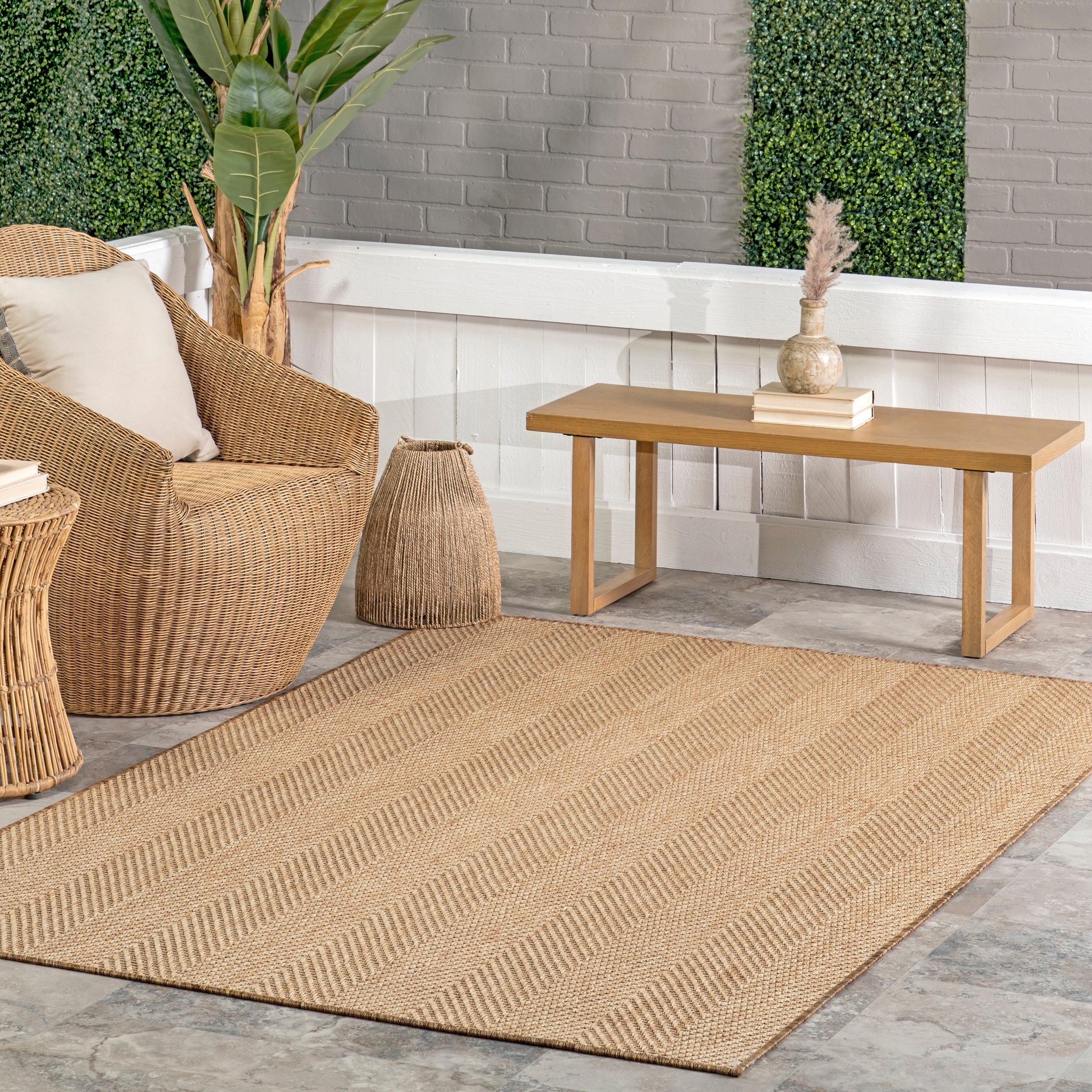 Emerie Solid Casual Indoor/Outdoor Area Rug - Image 2