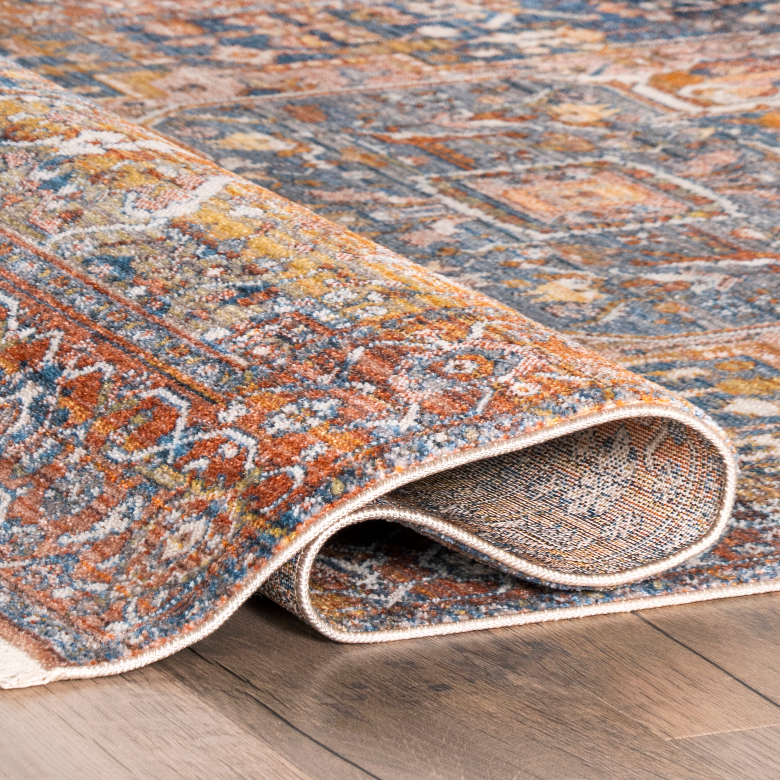 Harriet Vintage Medallion Fringe Area Rug - Image 4