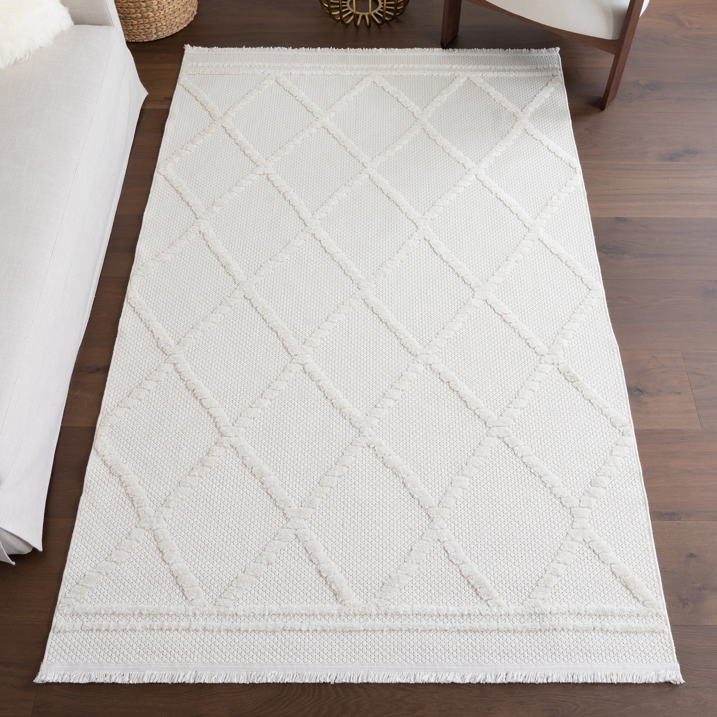 Amalie Trellis Fringe Area Rug - Image 2