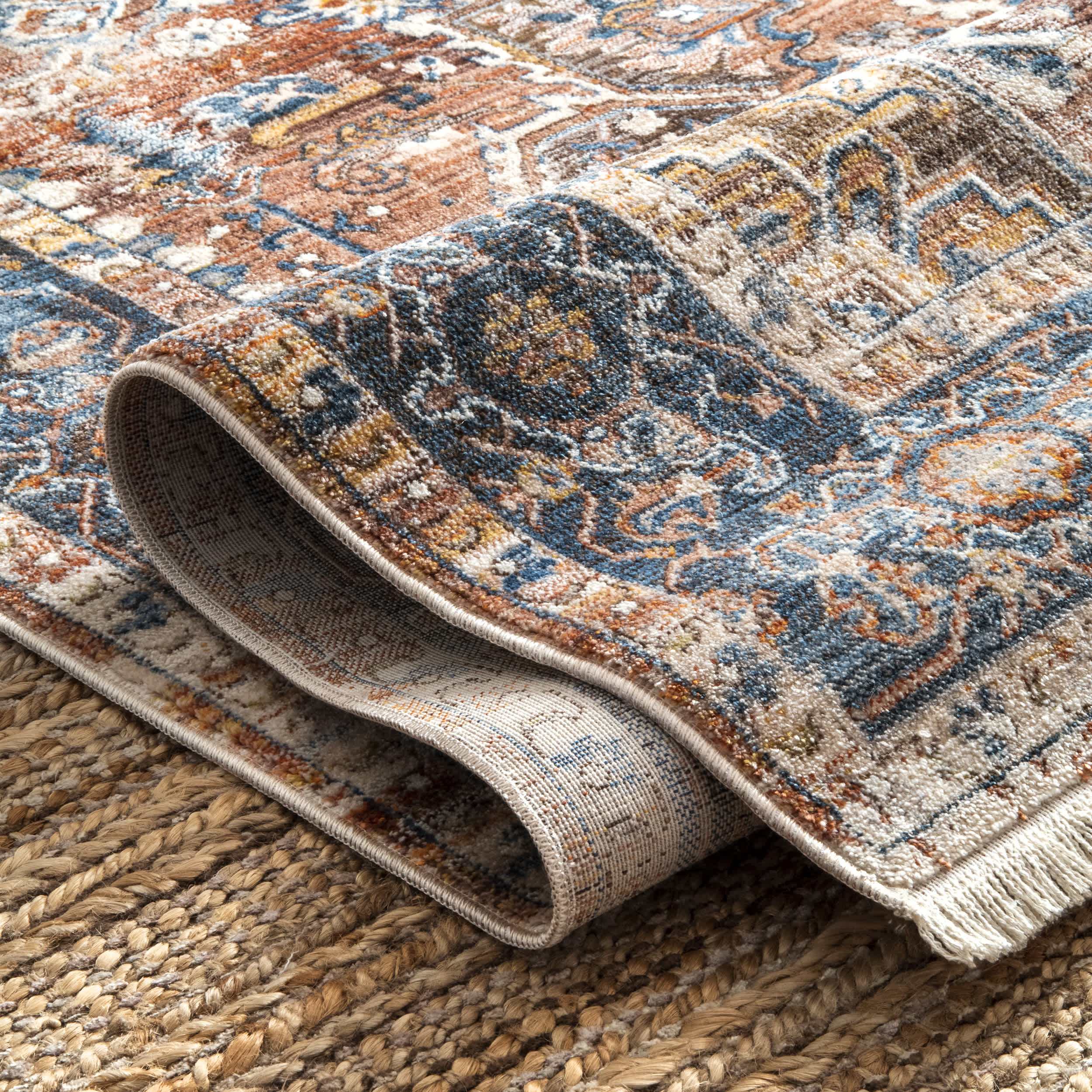 Vintage Pauline Floral Tassel Area Rug - Image 3