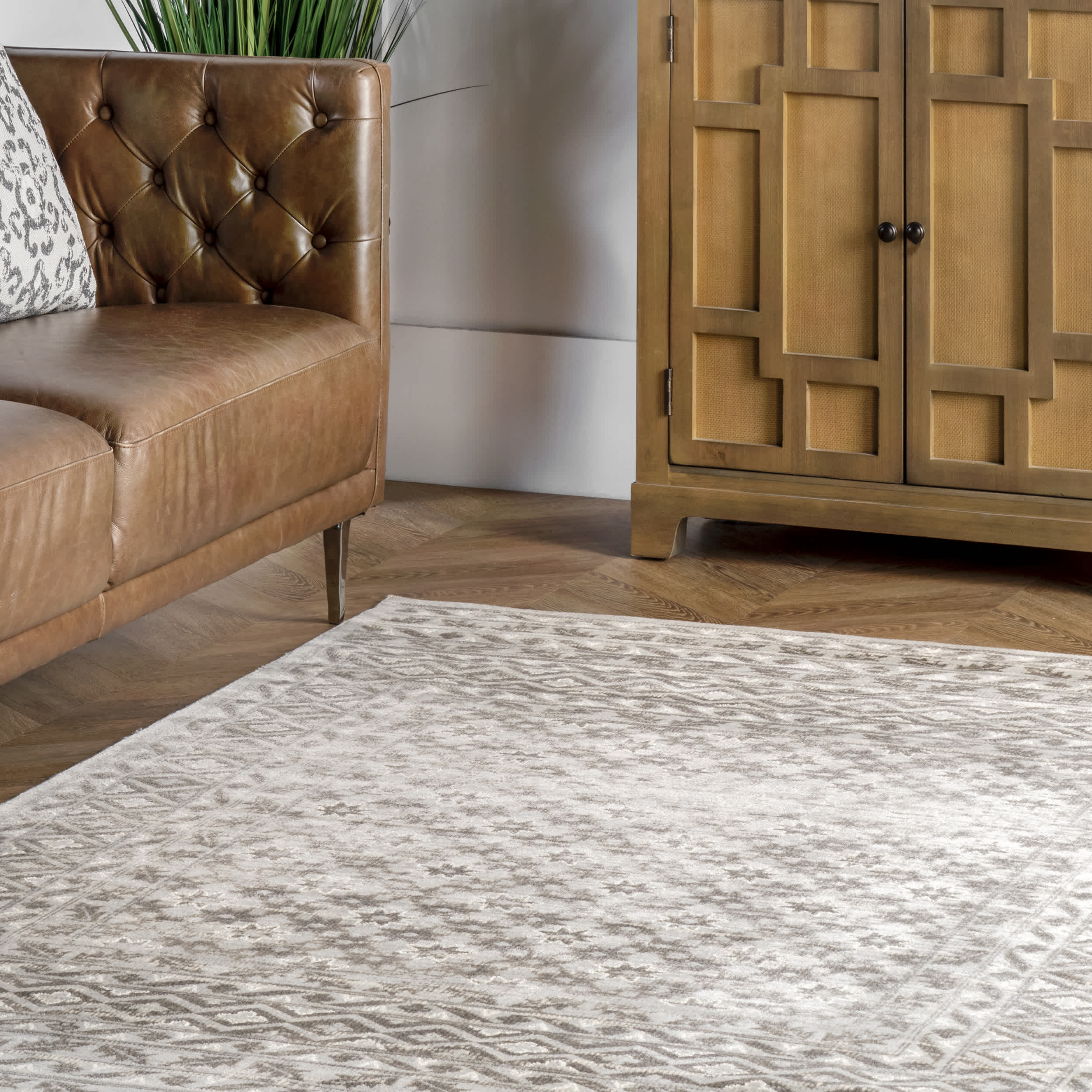 Harley Distressed Trellis Area Rug - Image 9