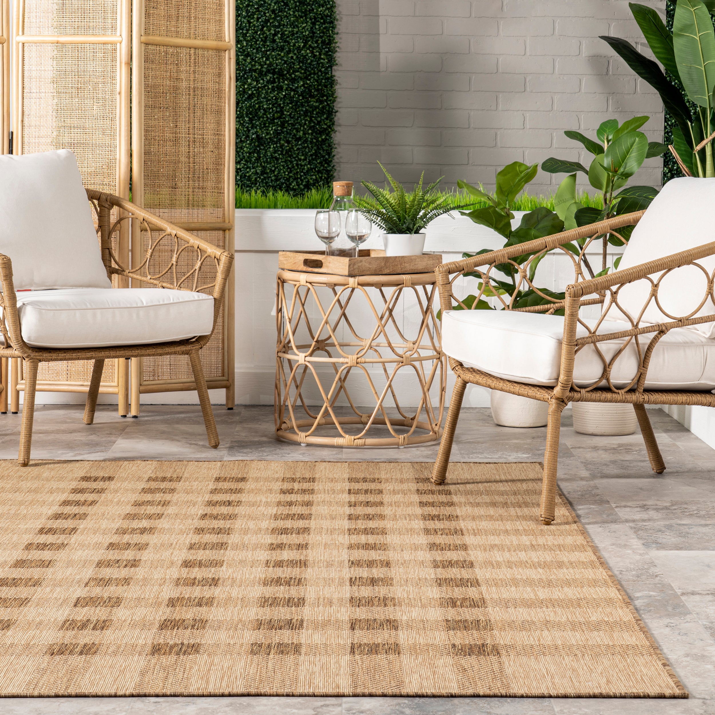 Sandee Casual Plaid Indoor/Outdoor Area Rug - Image 8
