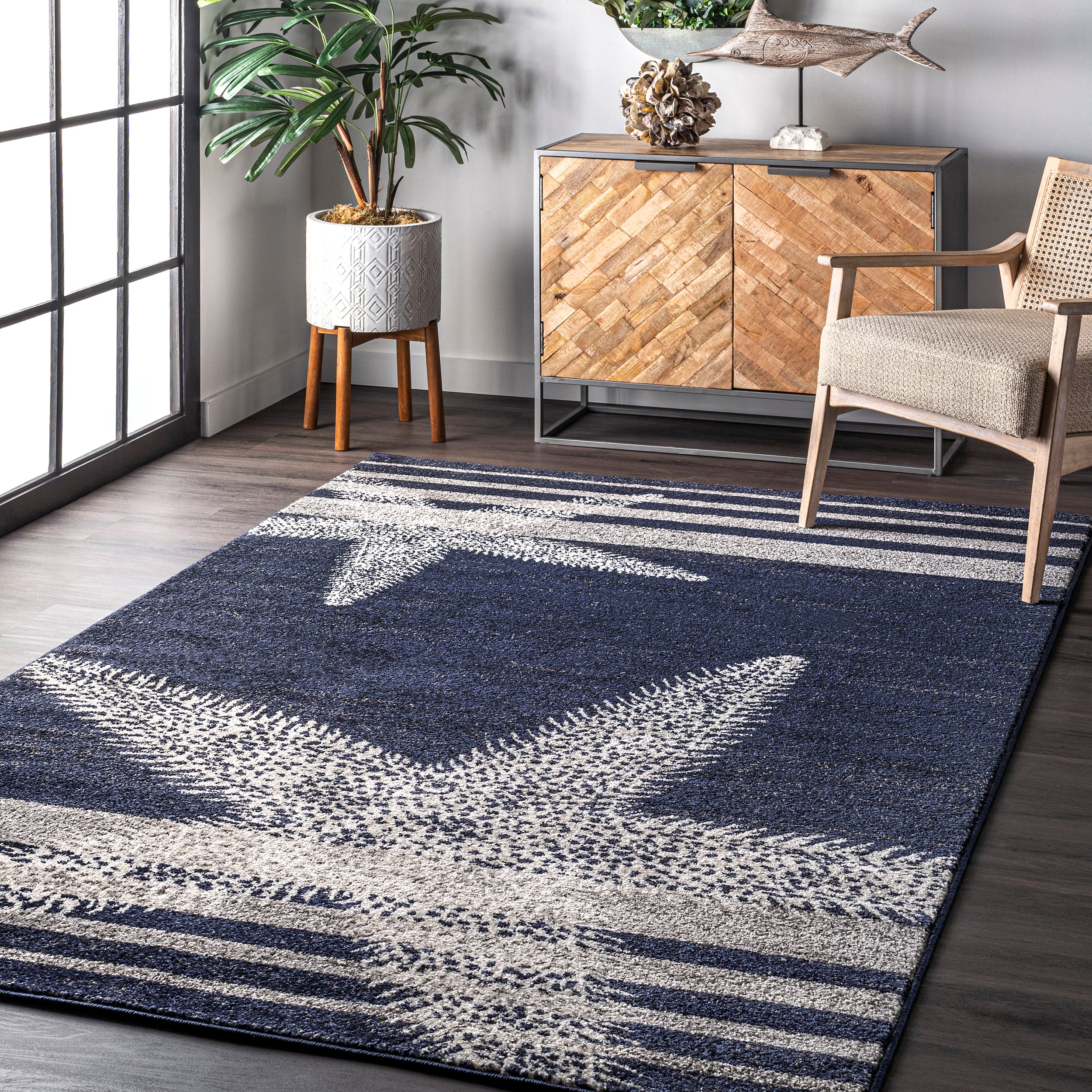 Thomas Paul Starfish and Striped Area Rug - Image 15