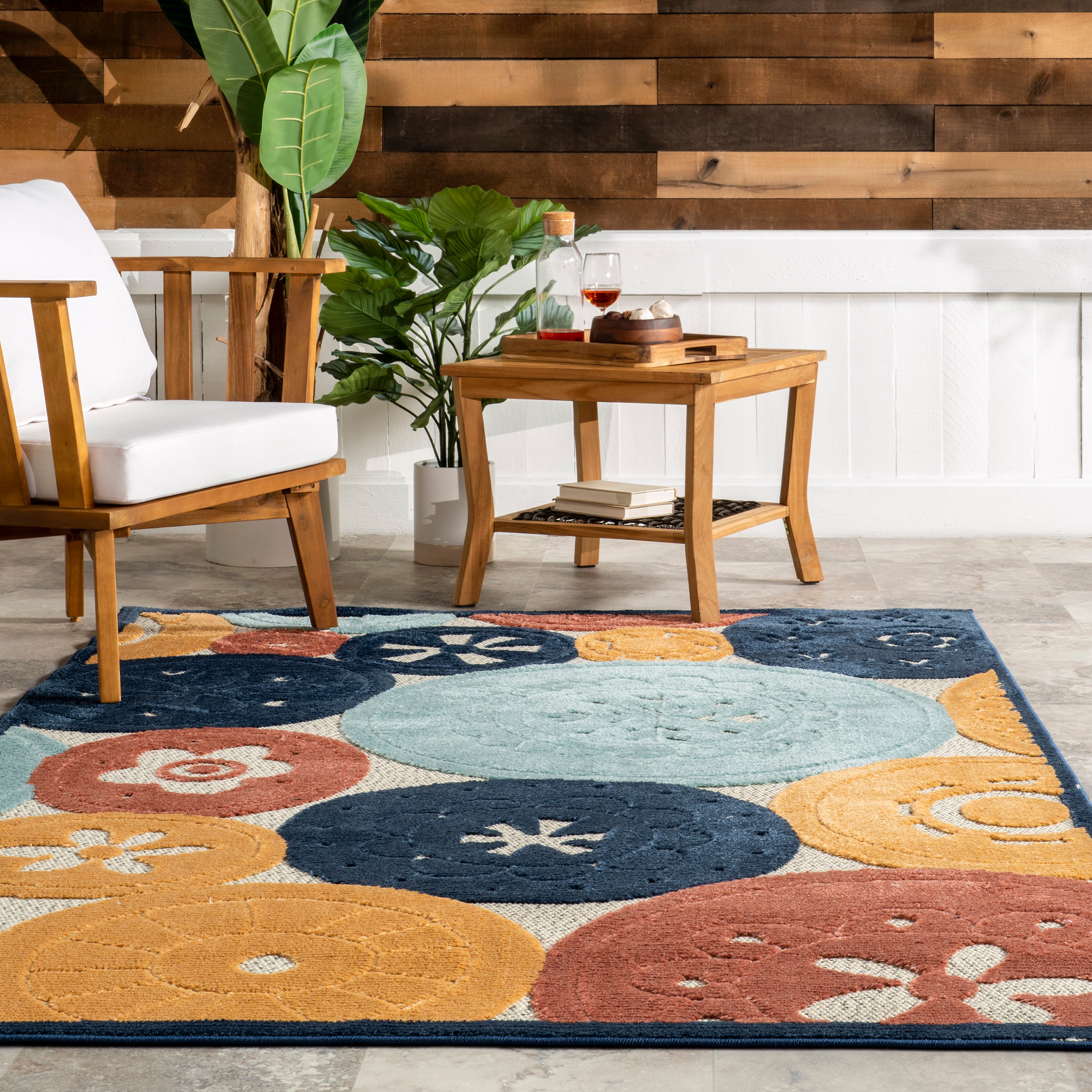 Crissie Coastal Sand Dollar Indoor/Outdoor Area Rug - Image 8