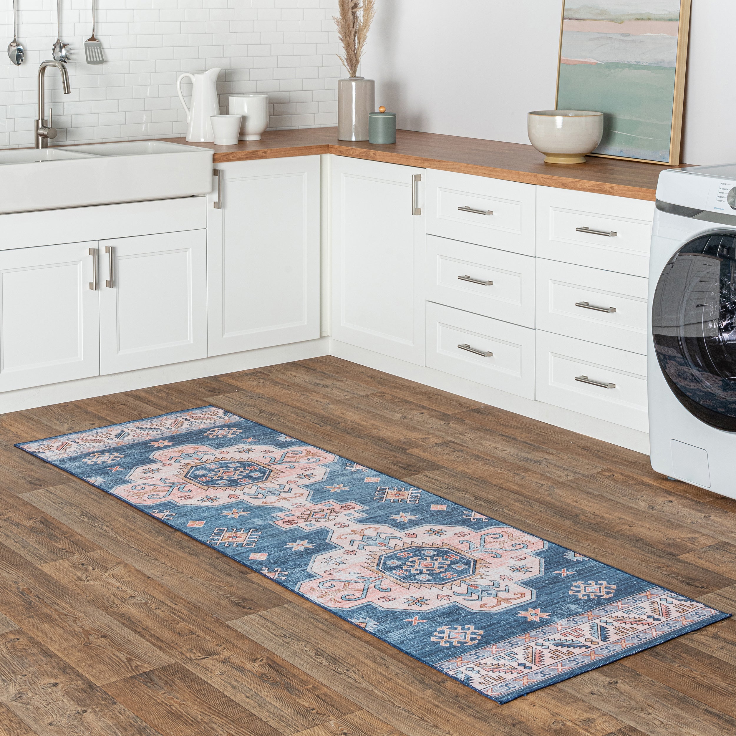 Norma Machine Washable Traditional Medallion Area Rug - Image 10