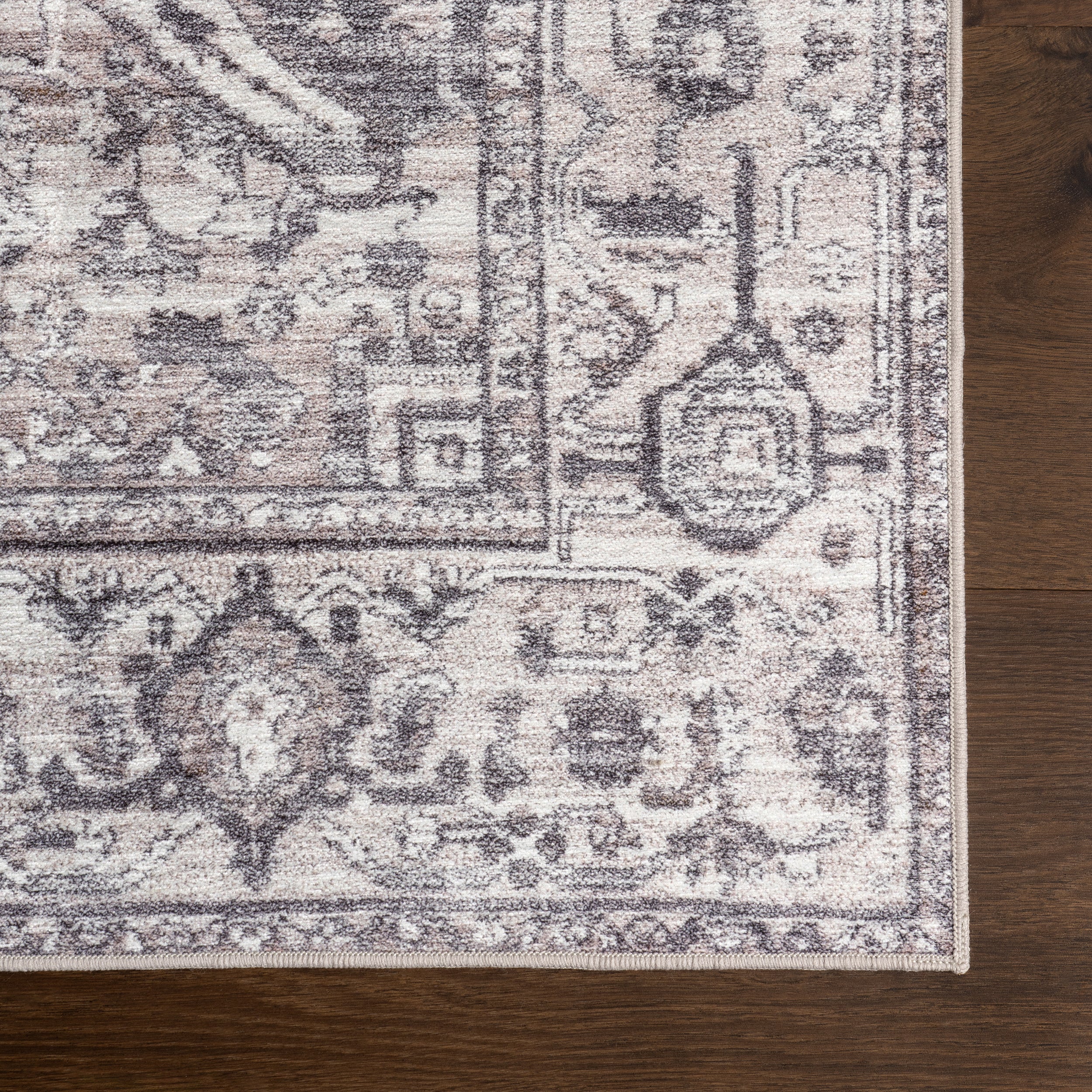 Vita SplashGuard Vintage Medallion Machine Washable Area Rug - Image 6