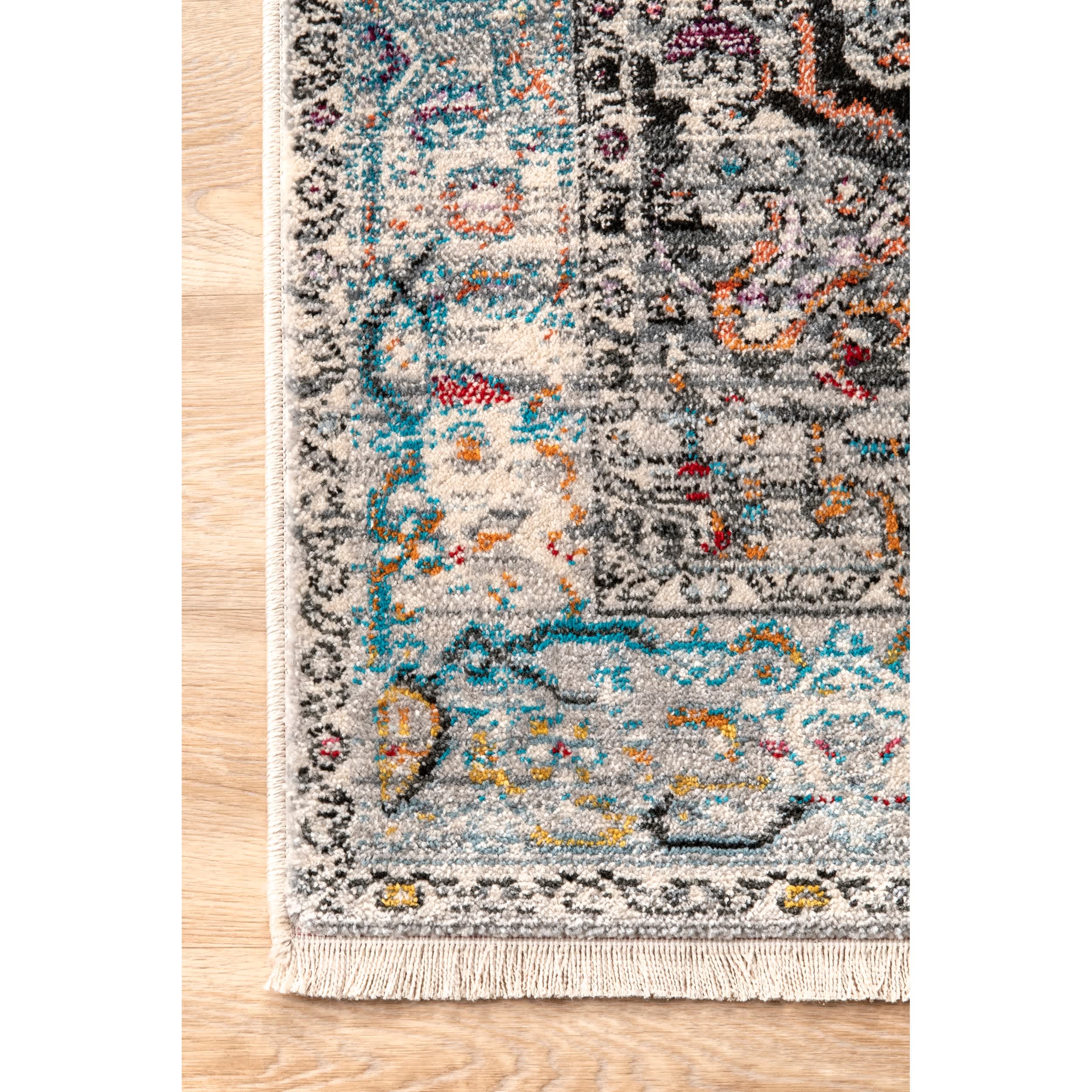 Vintage Harriet Medallion Fringe Area Rug - Image 12