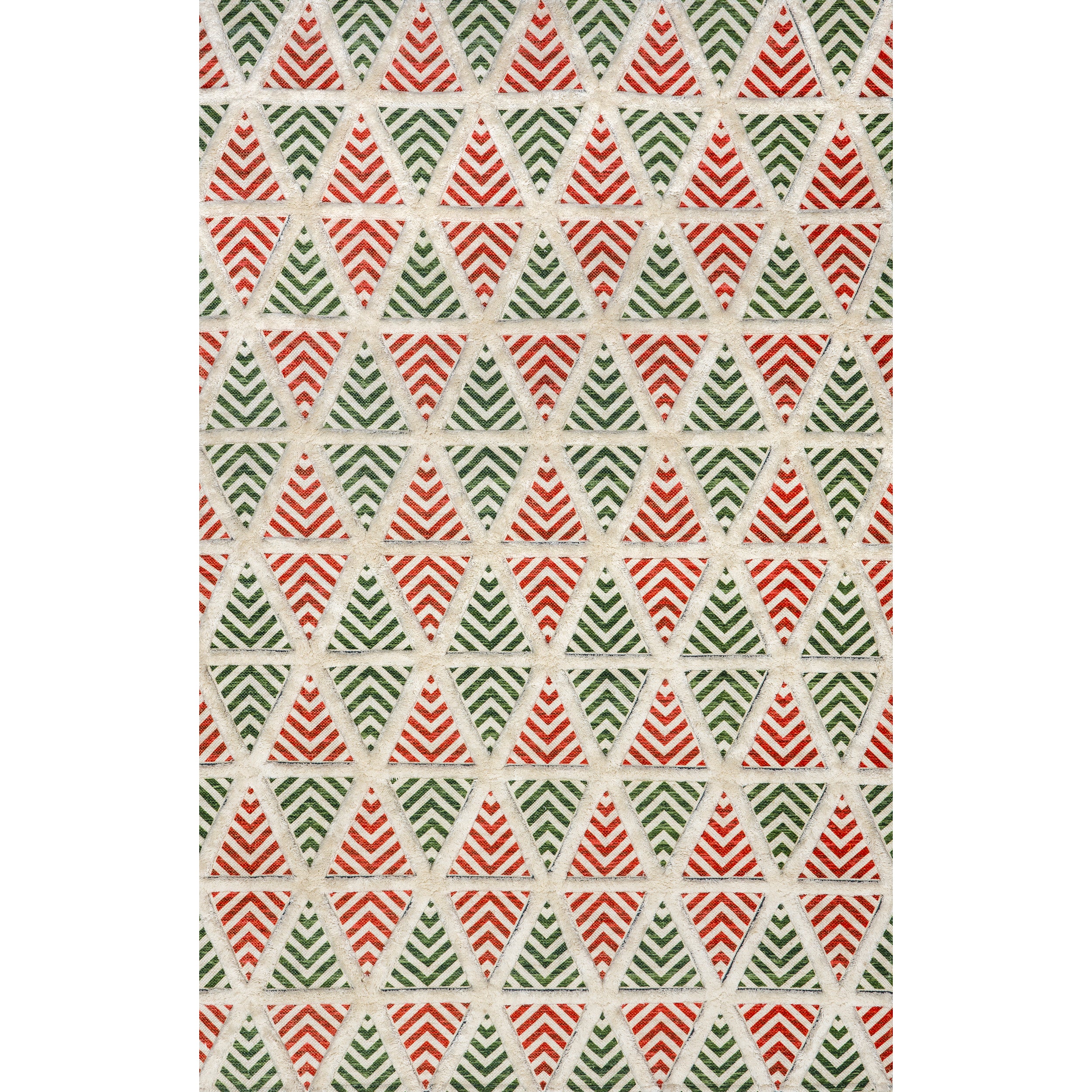 Raleigh High-Low Holiday Geometric Area Rug