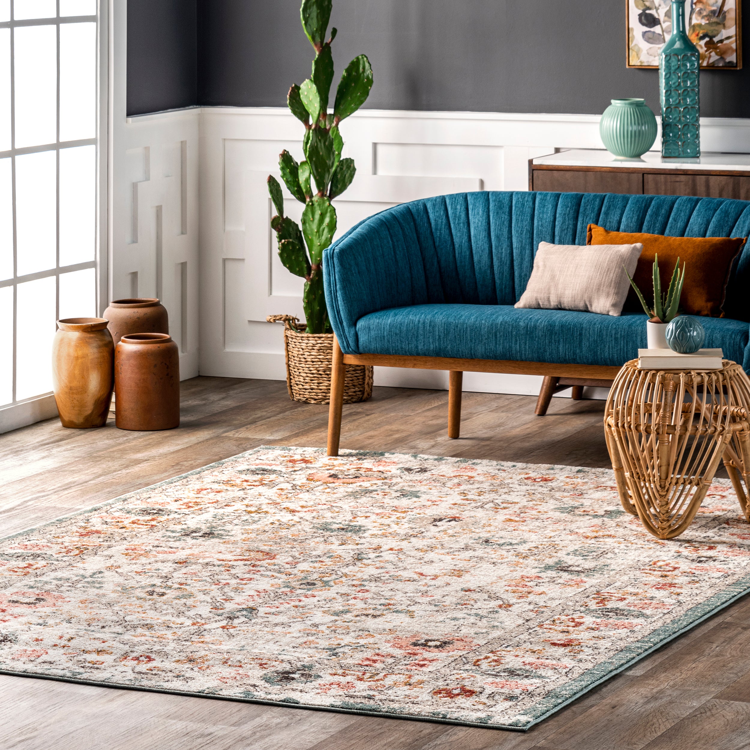 Lenore Vintage Floral Area Rug - Image 2