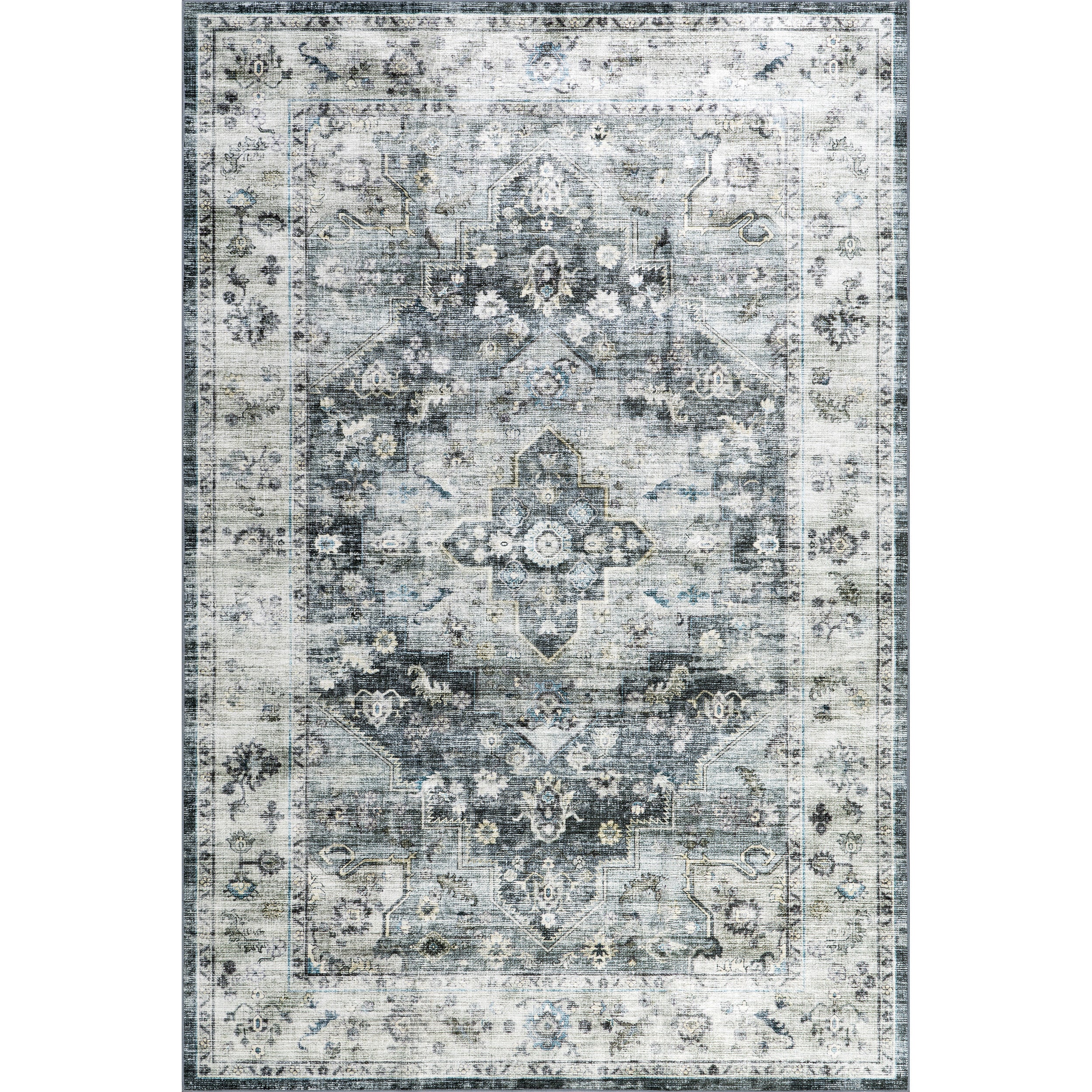 Kaiana Medallion Spill Proof Machine Washable Area Rug