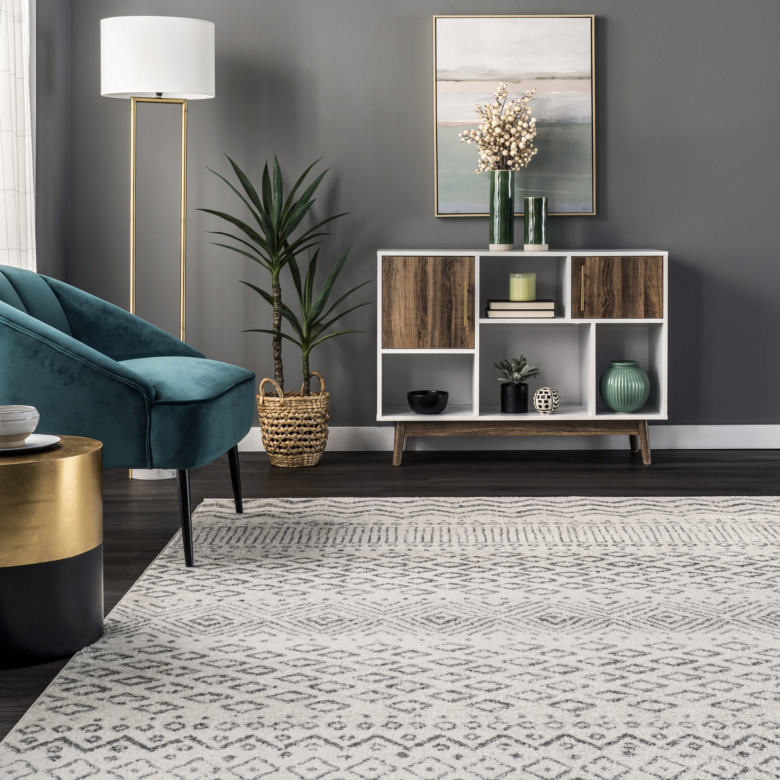Evelyn Geometric Stripes Area Rug - Image 8