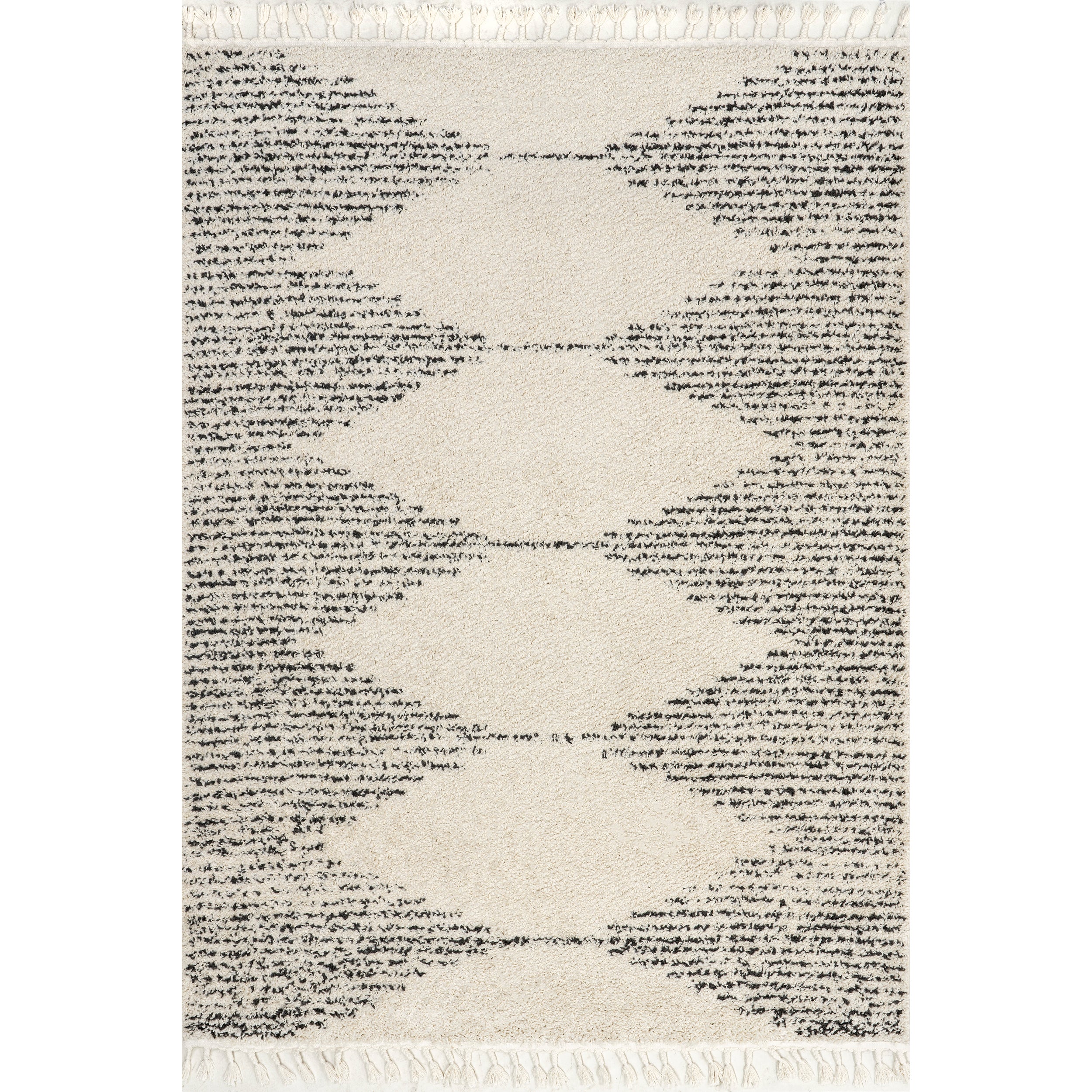 Bria Moroccan Shag Tasseled Area Rug