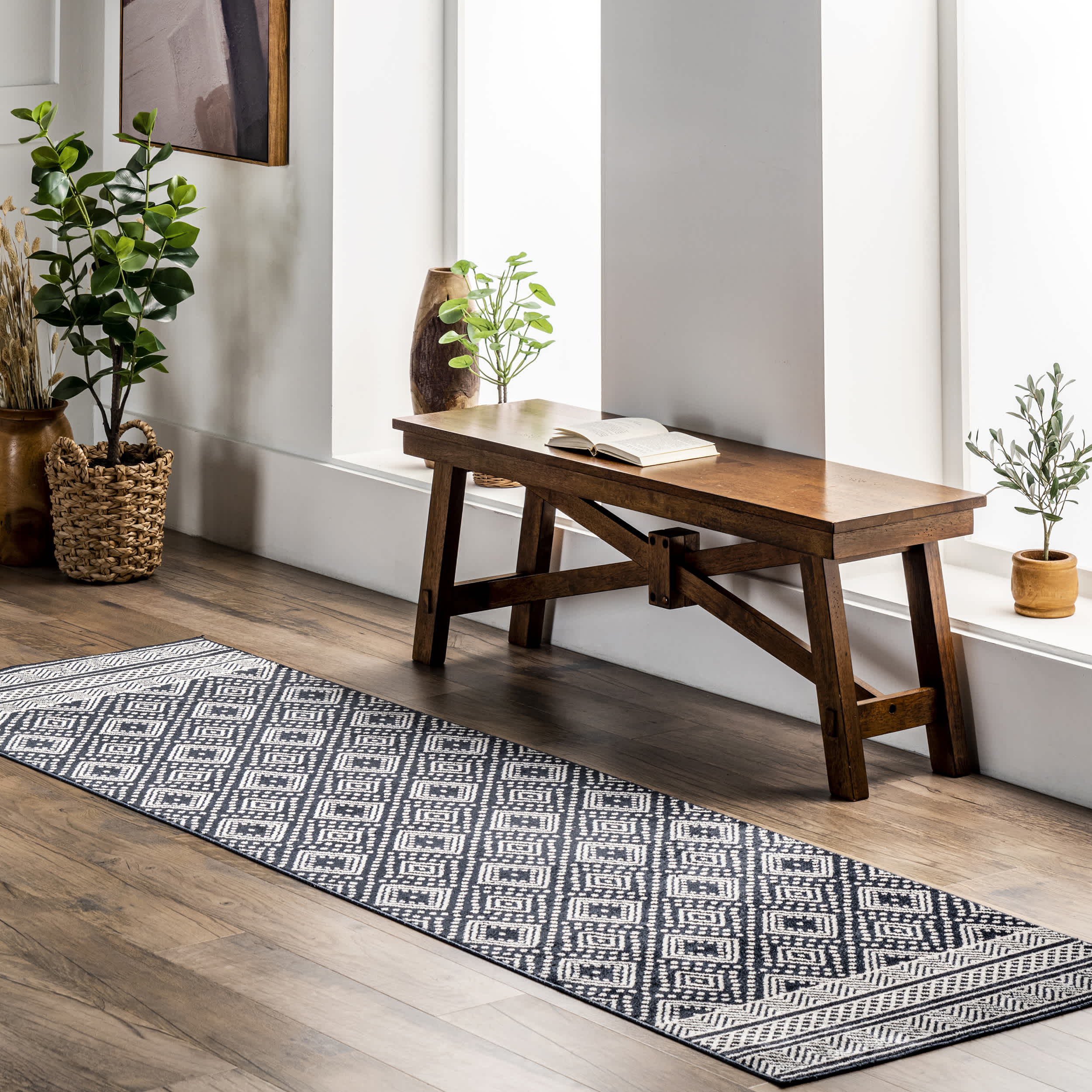 Phyllis Machine Washable Diamond Trellis Area Rug - Image 10