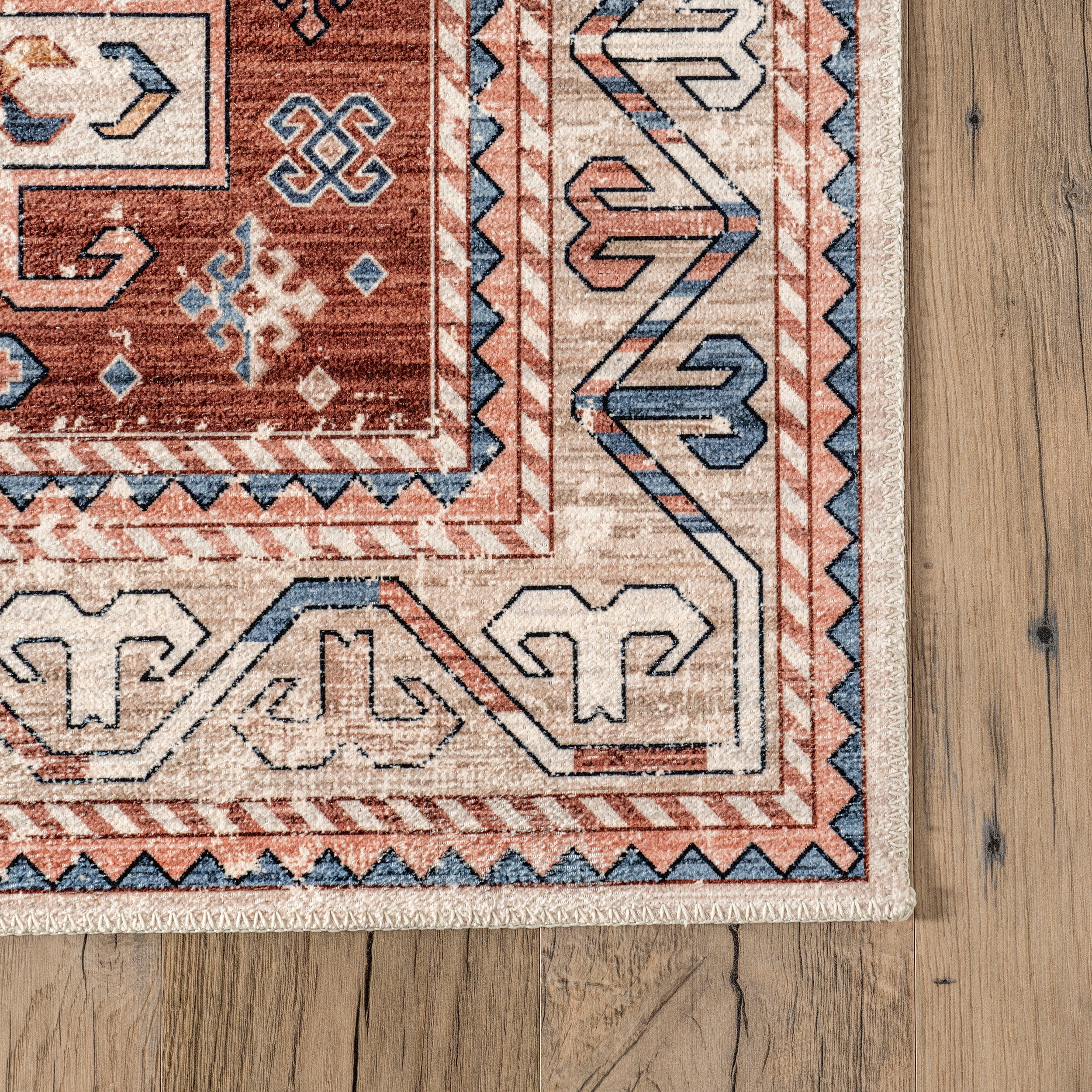 Órla Tribal Bordered Machine Washable Area Rug - Image 5