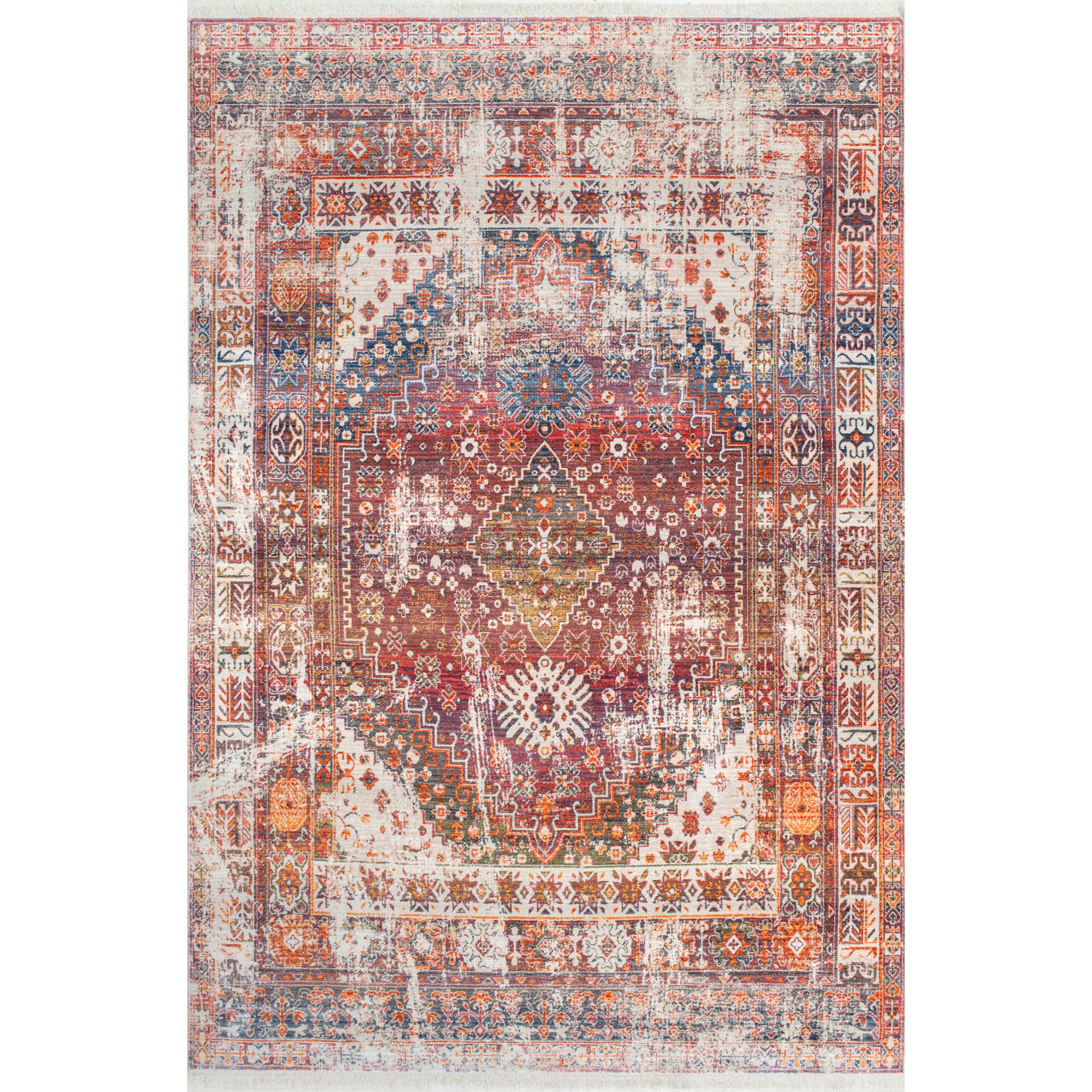 Farley Medallion Fringe Area Rug - Image 12
