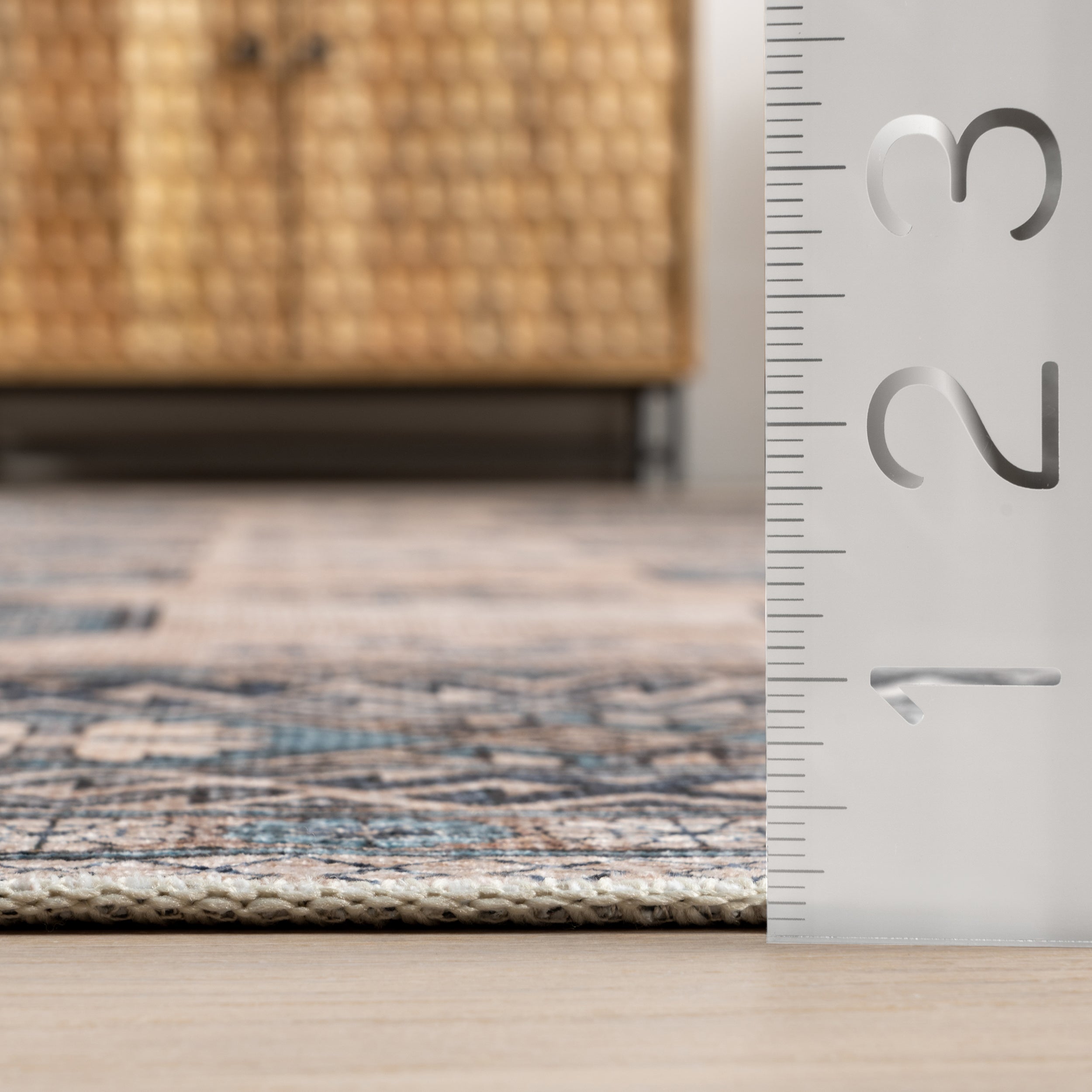 Idra Multi Medallion Stain-Resistant Machine Washable Area Rug - Image 3