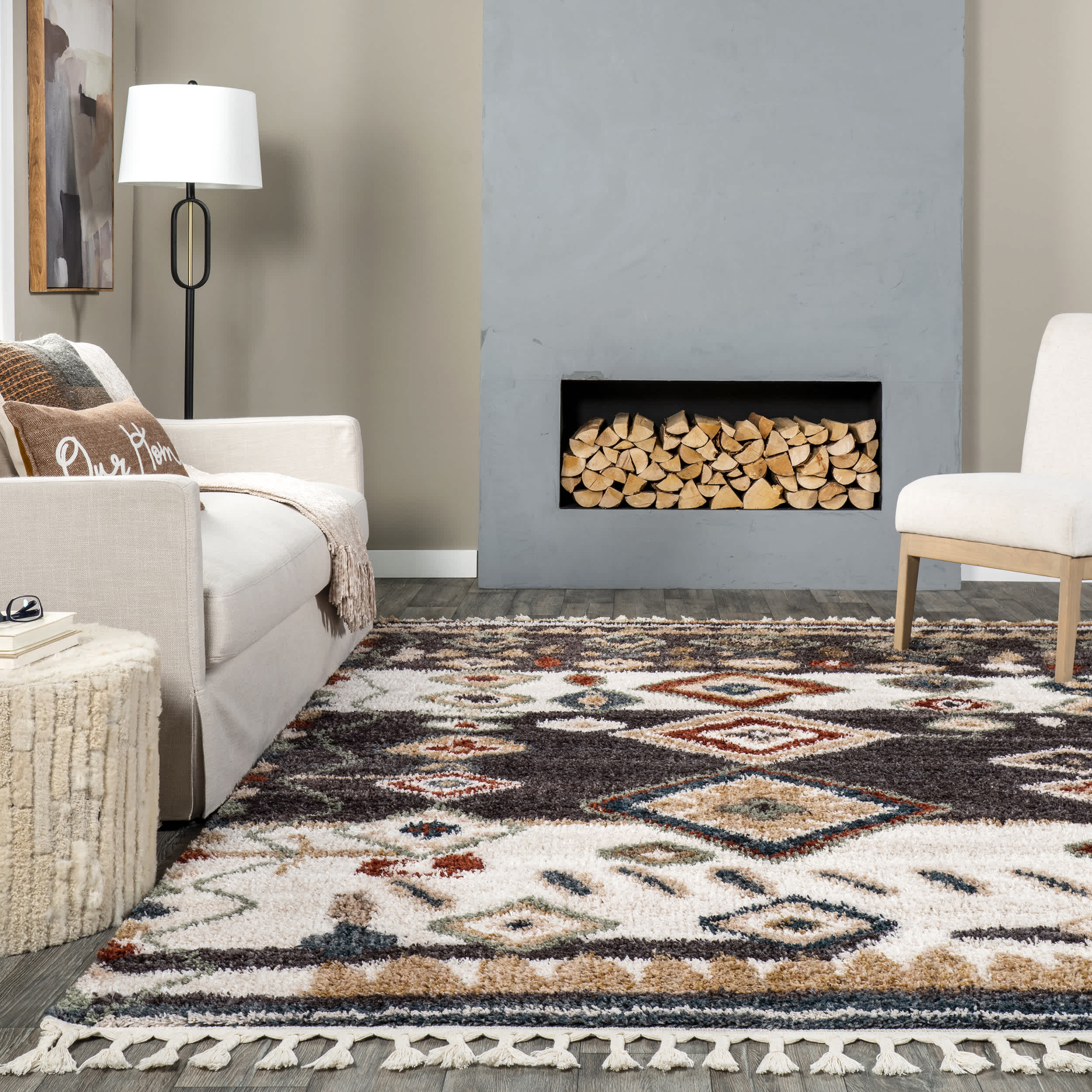 Southwestern Rosemarie Moroccan Tassel Shag Area Rug - Image 25