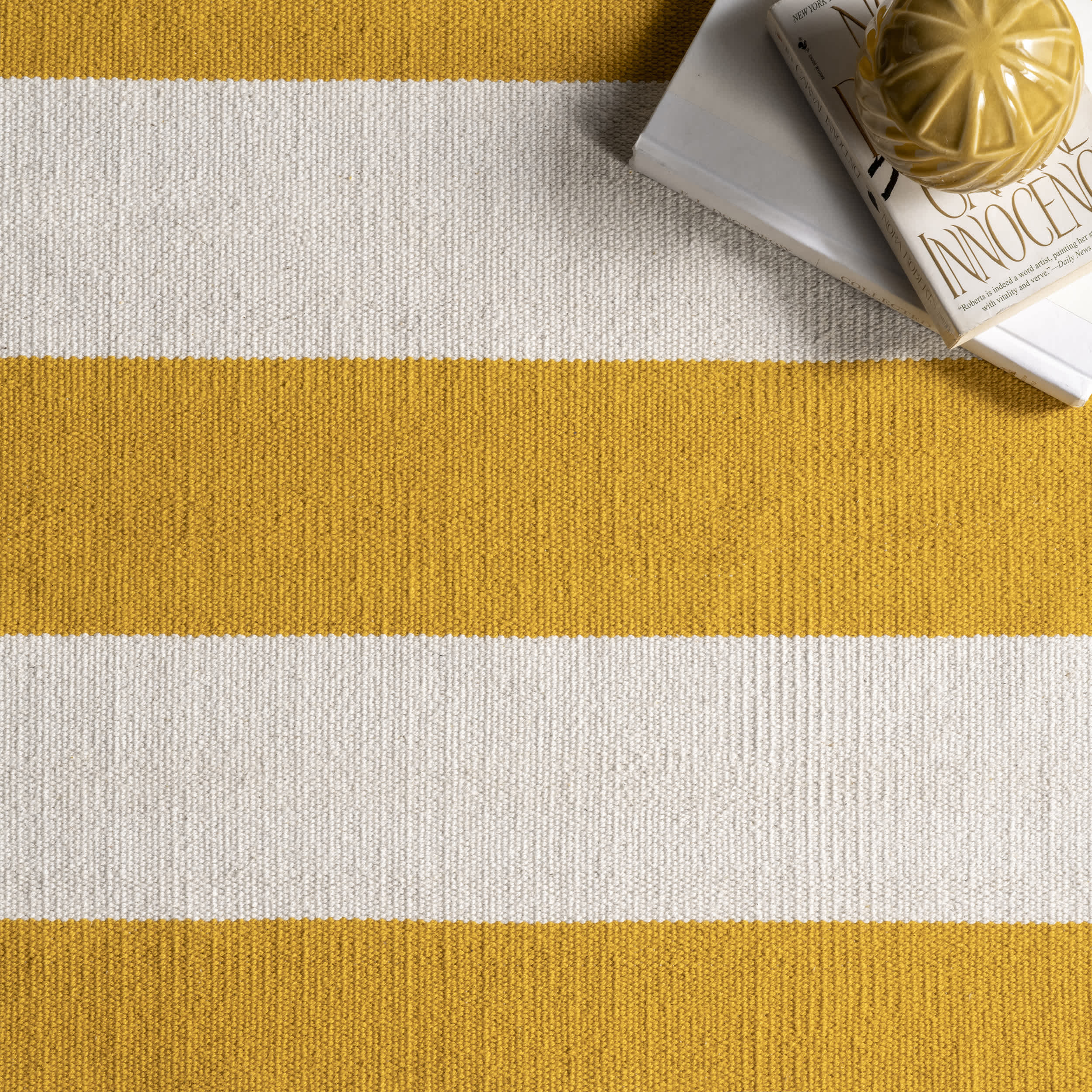 Gracen Cotton Stripe Area Rug - Image 11
