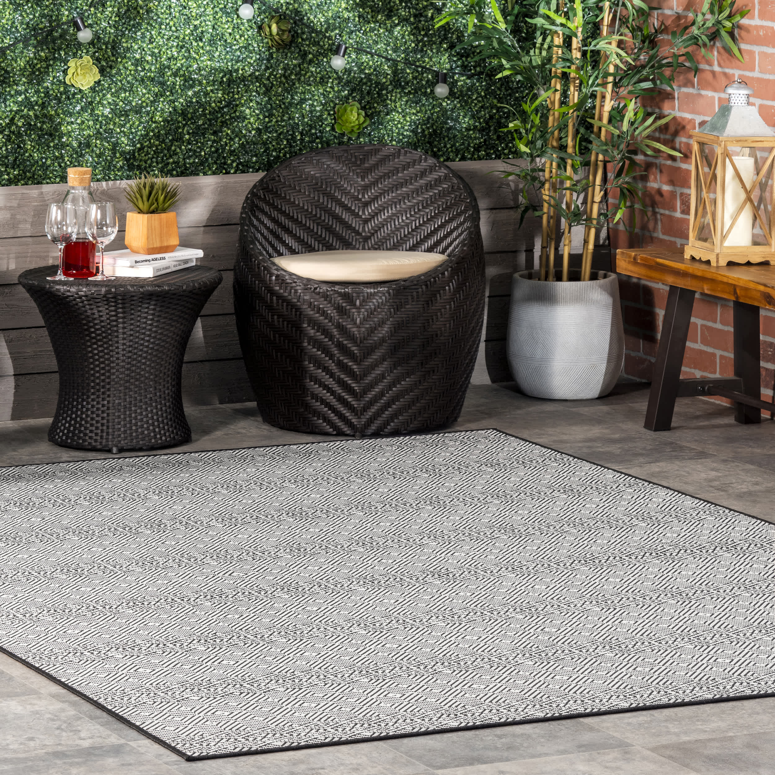 Paloma Abstract Geometric Indoor/Outdoor Area Rug - Image 2