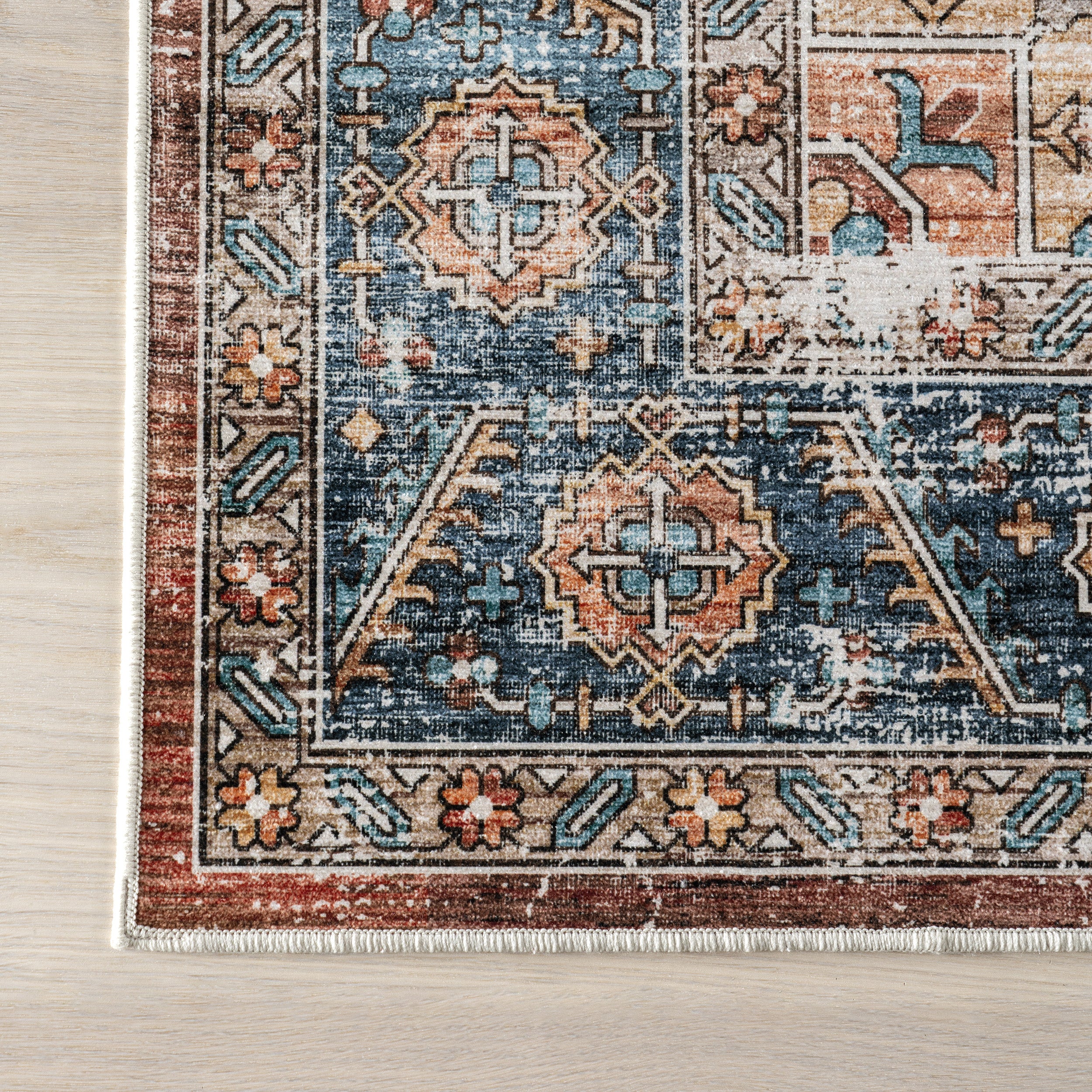Purnima Medallion Spill Proof Machine Washable Area Rug - Image 15