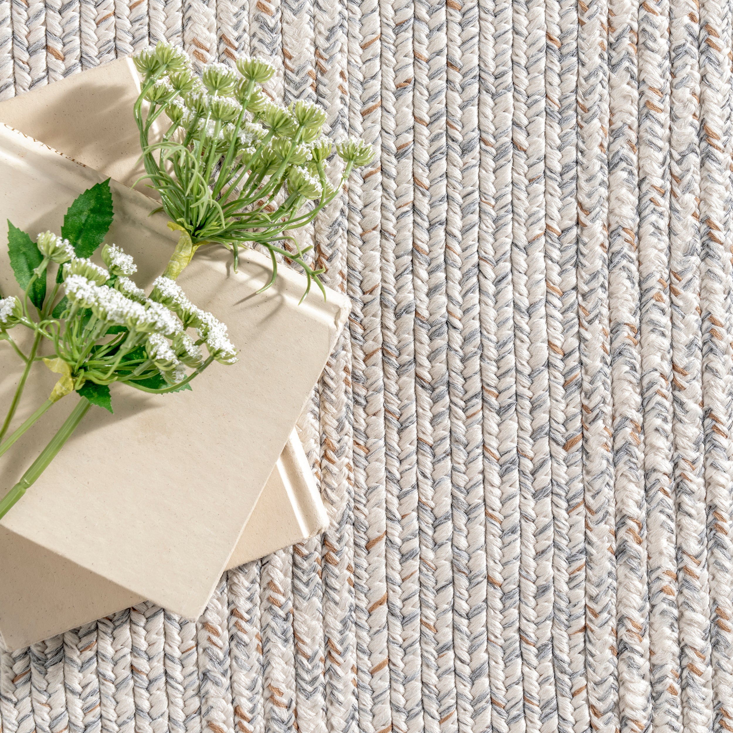 Rowan Braided Texture Indoor/Outdoor Area Rug - Image 6