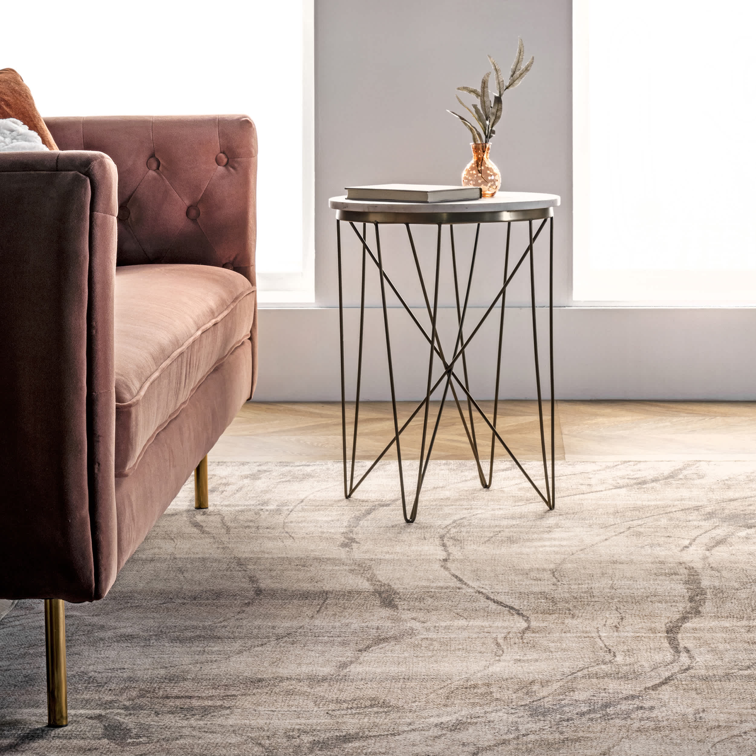 Faded Marbling Area Rug - Image 8