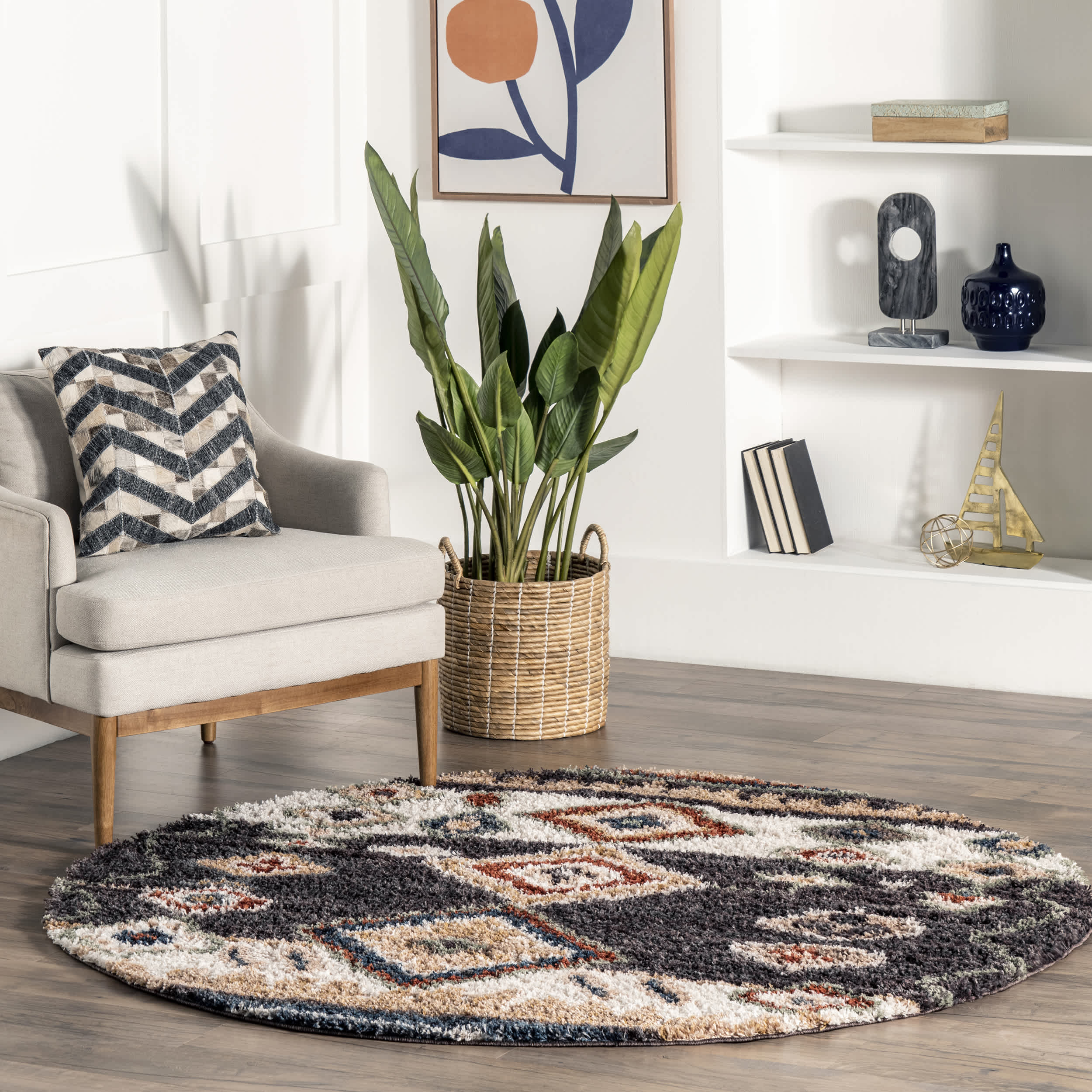 Southwestern Rosemarie Moroccan Tassel Shag Area Rug - Image 28