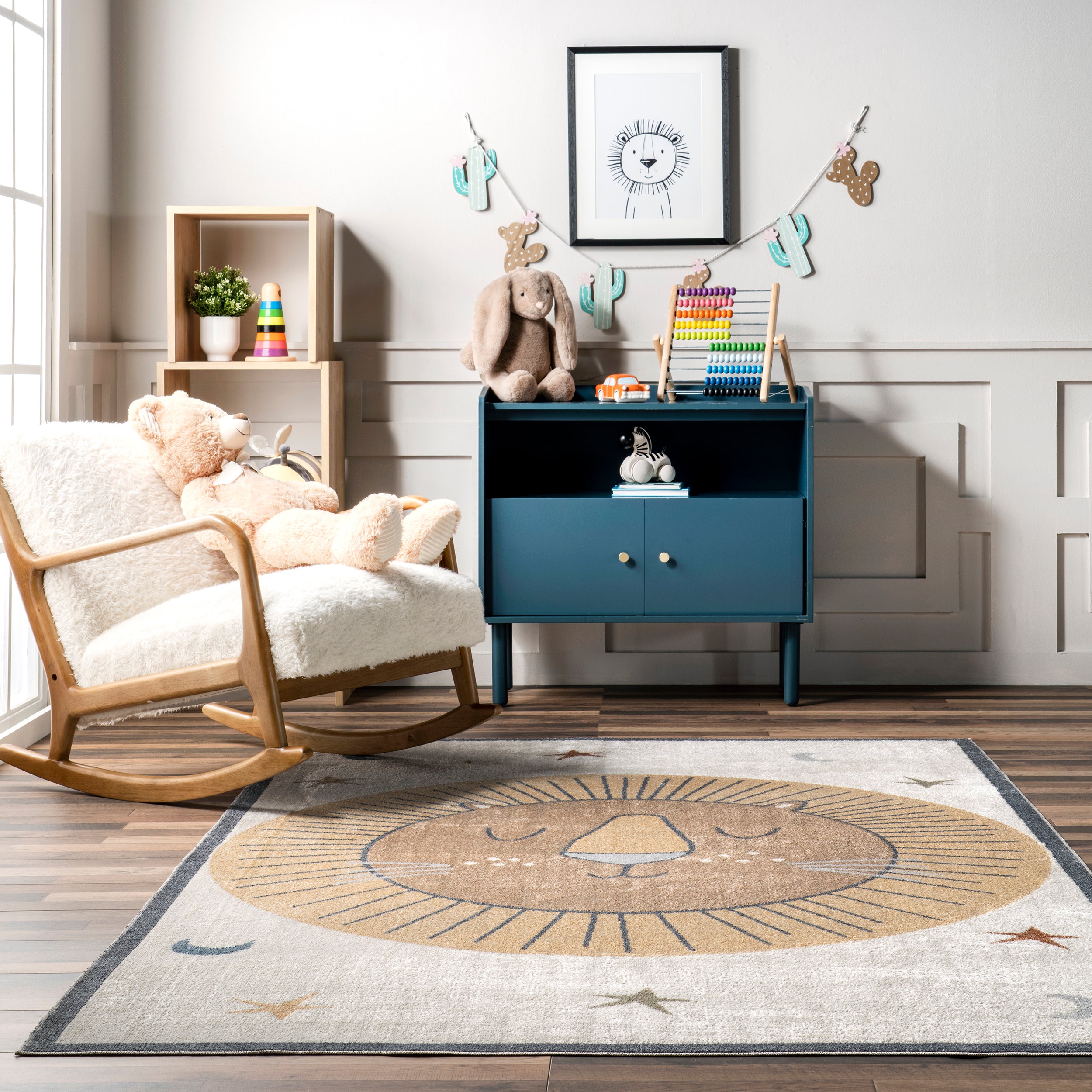 Remi Lion Kids Machine Washable Area Rug - Image 8