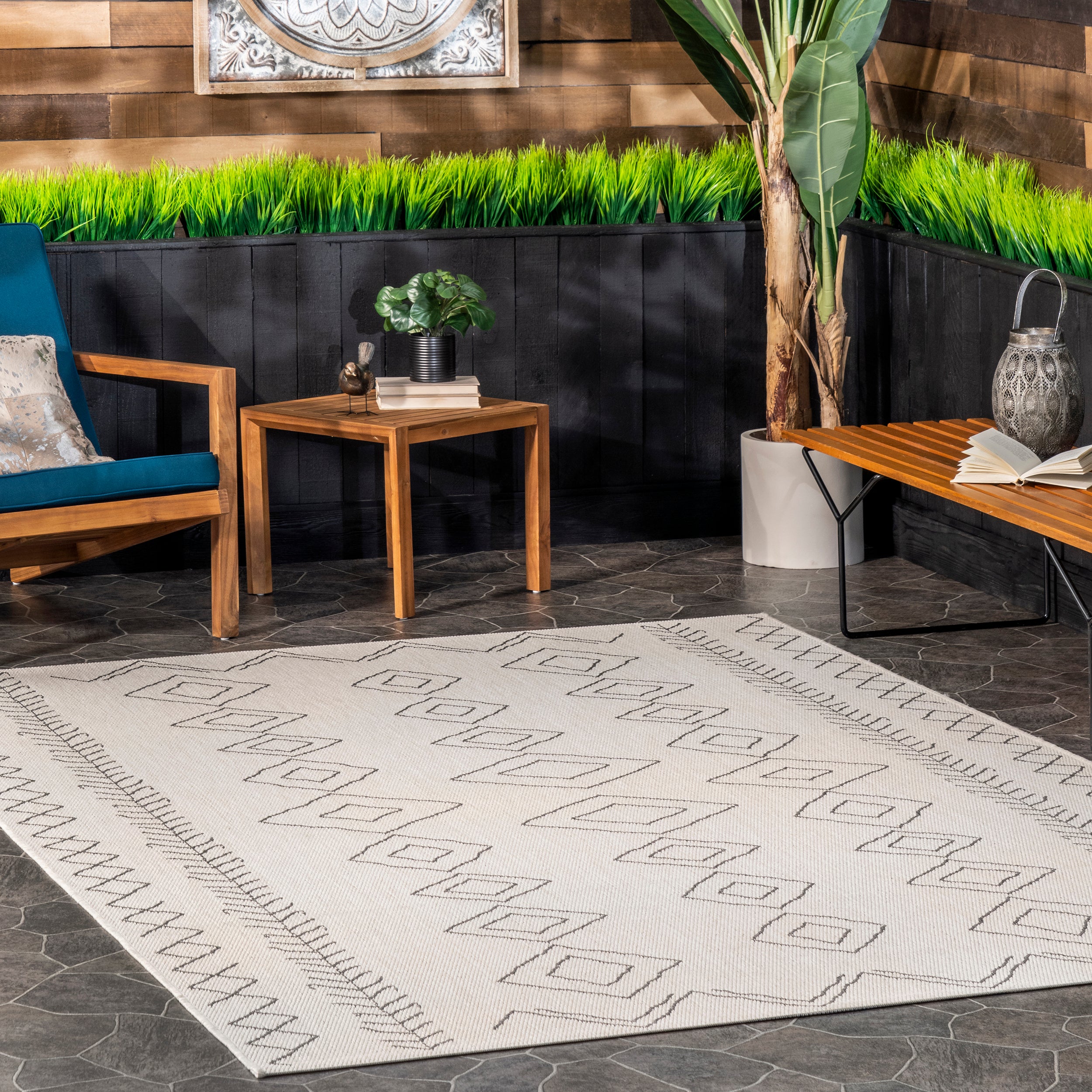 Serna Moroccan Indoor/Outdoor Area Rug - Image 2