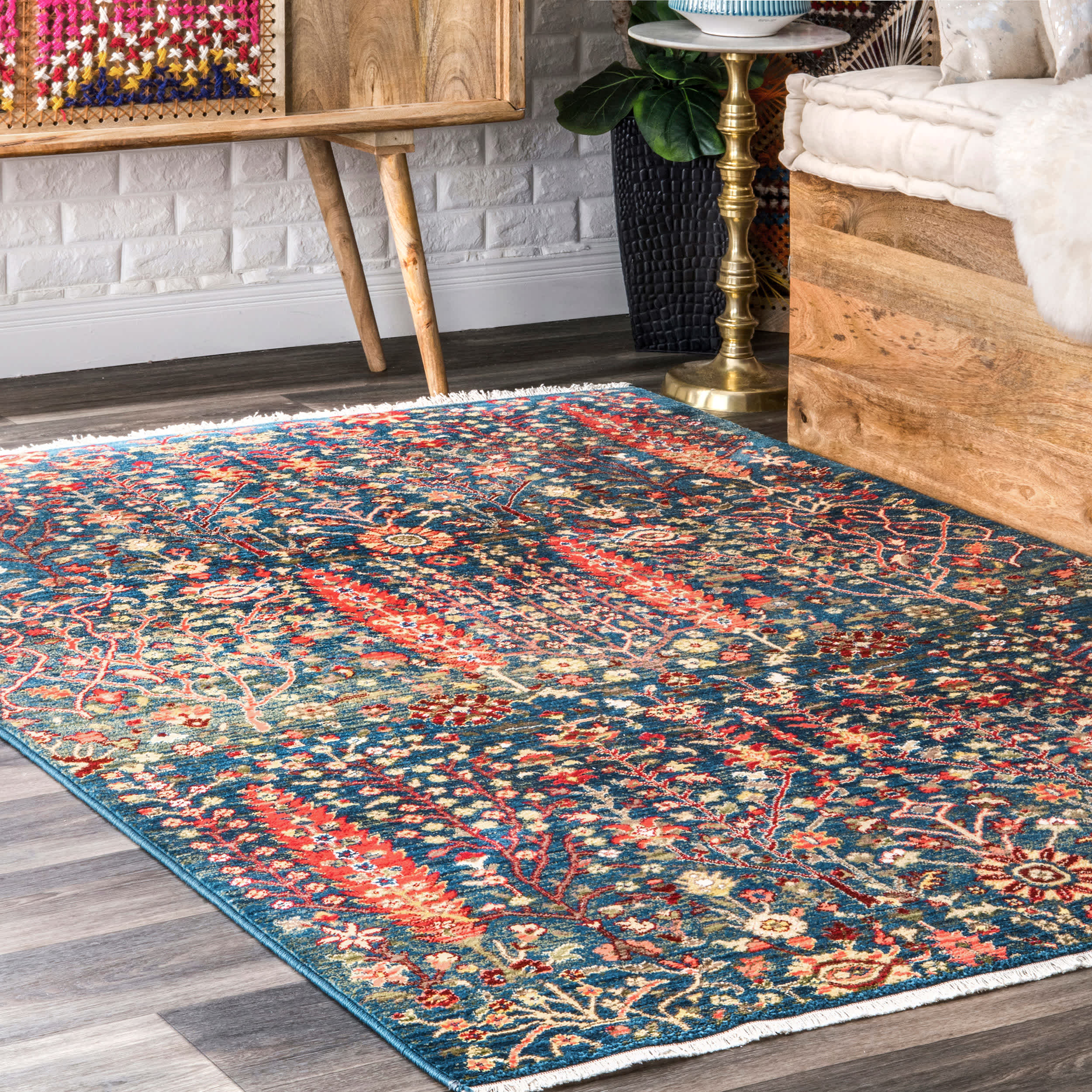 Dasilva Tribal Fringe Area Rug - Image 9