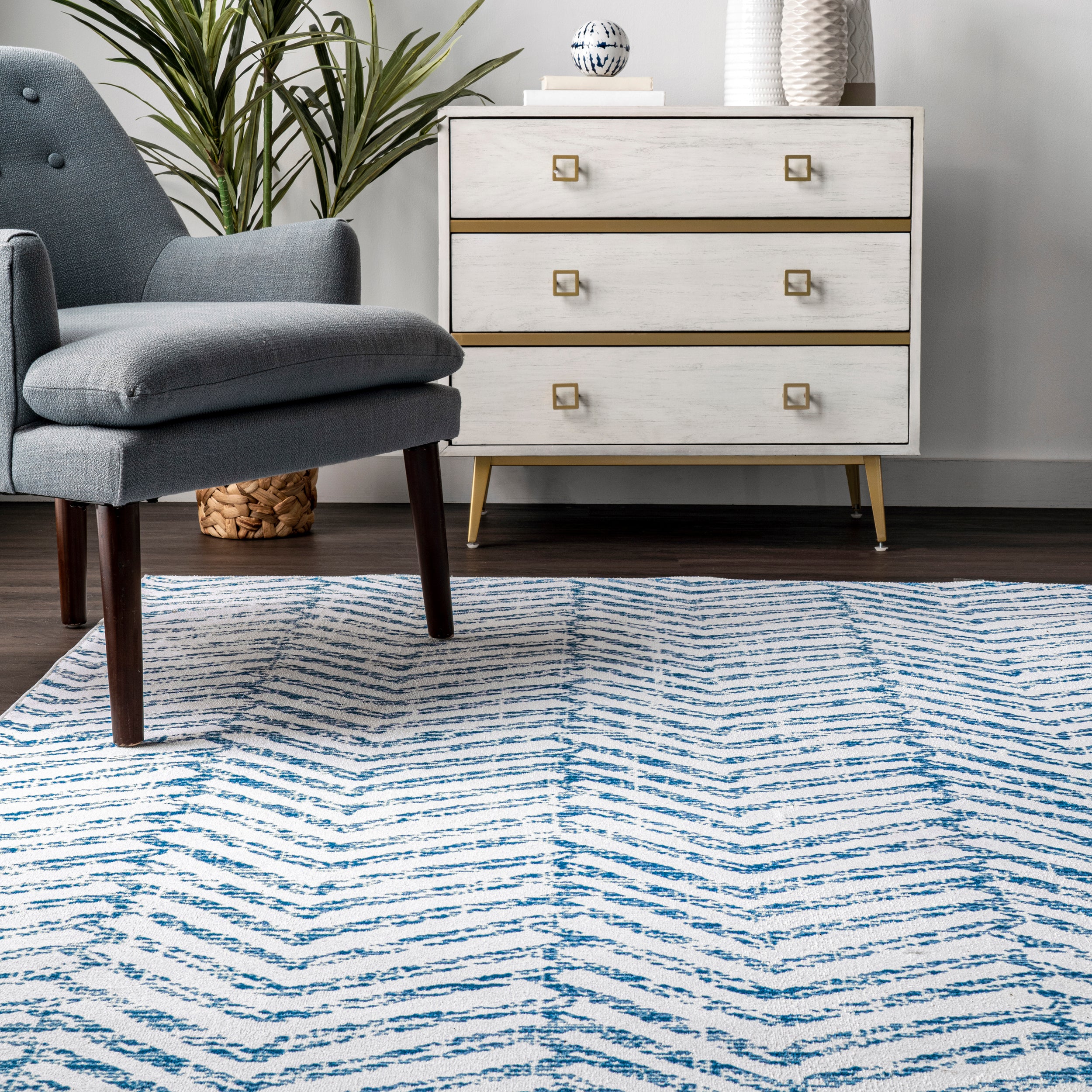 Rosanne Machine Washable Geometric Area Rug - Image 8