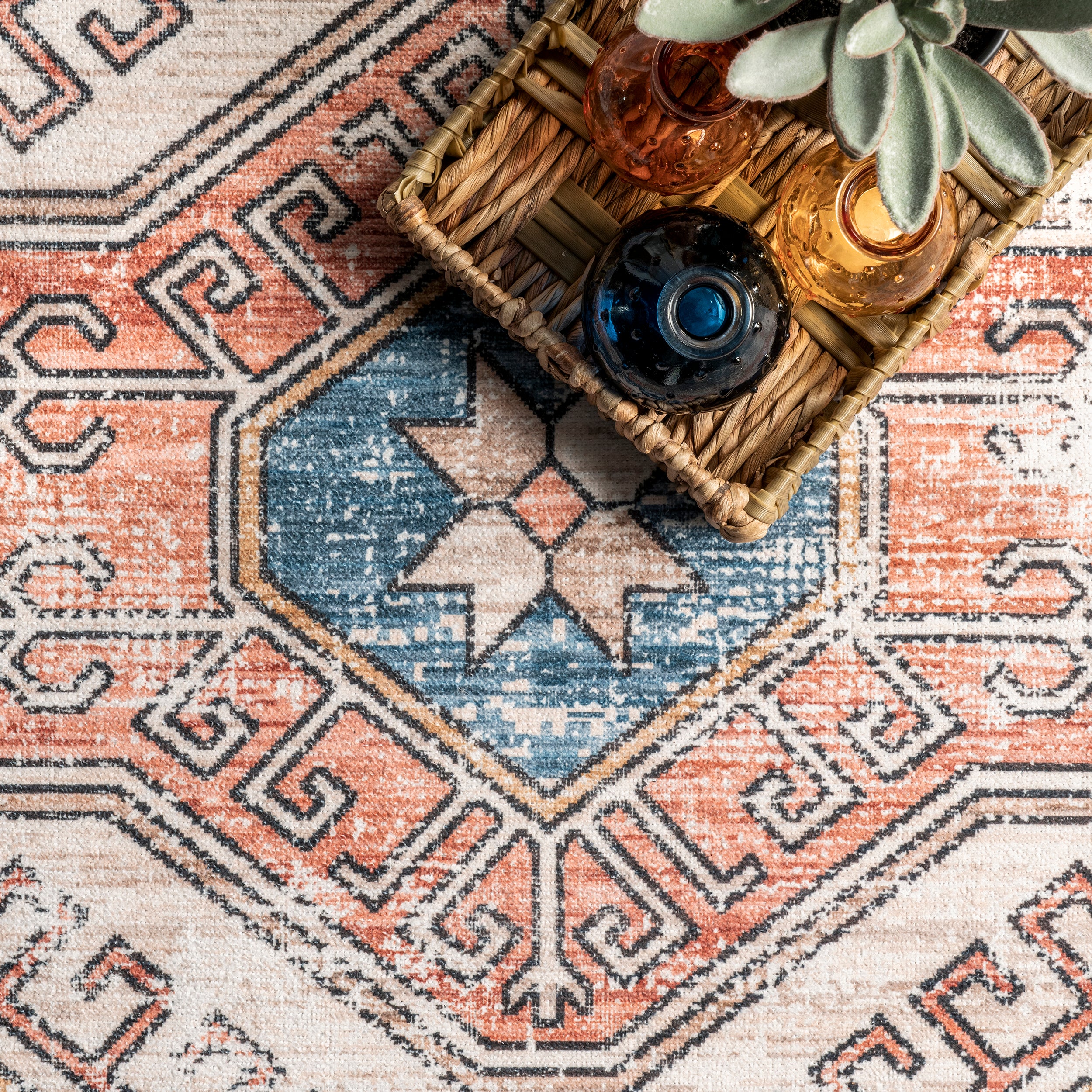 Mae Tribal Motif Machine Washable Area Rug - Image 30
