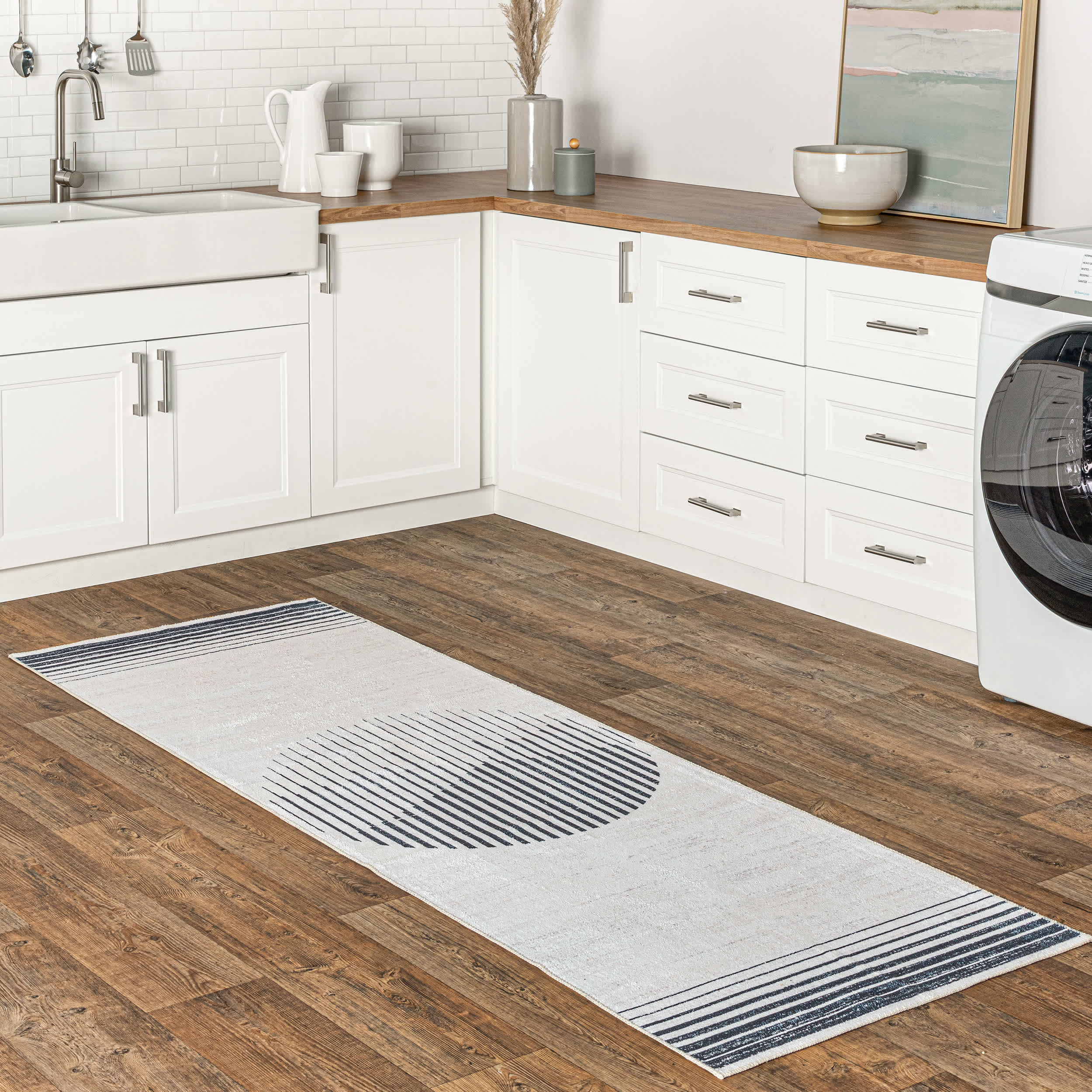 Francesca Machine Washable Contemporary Moon Area Rug - Image 10