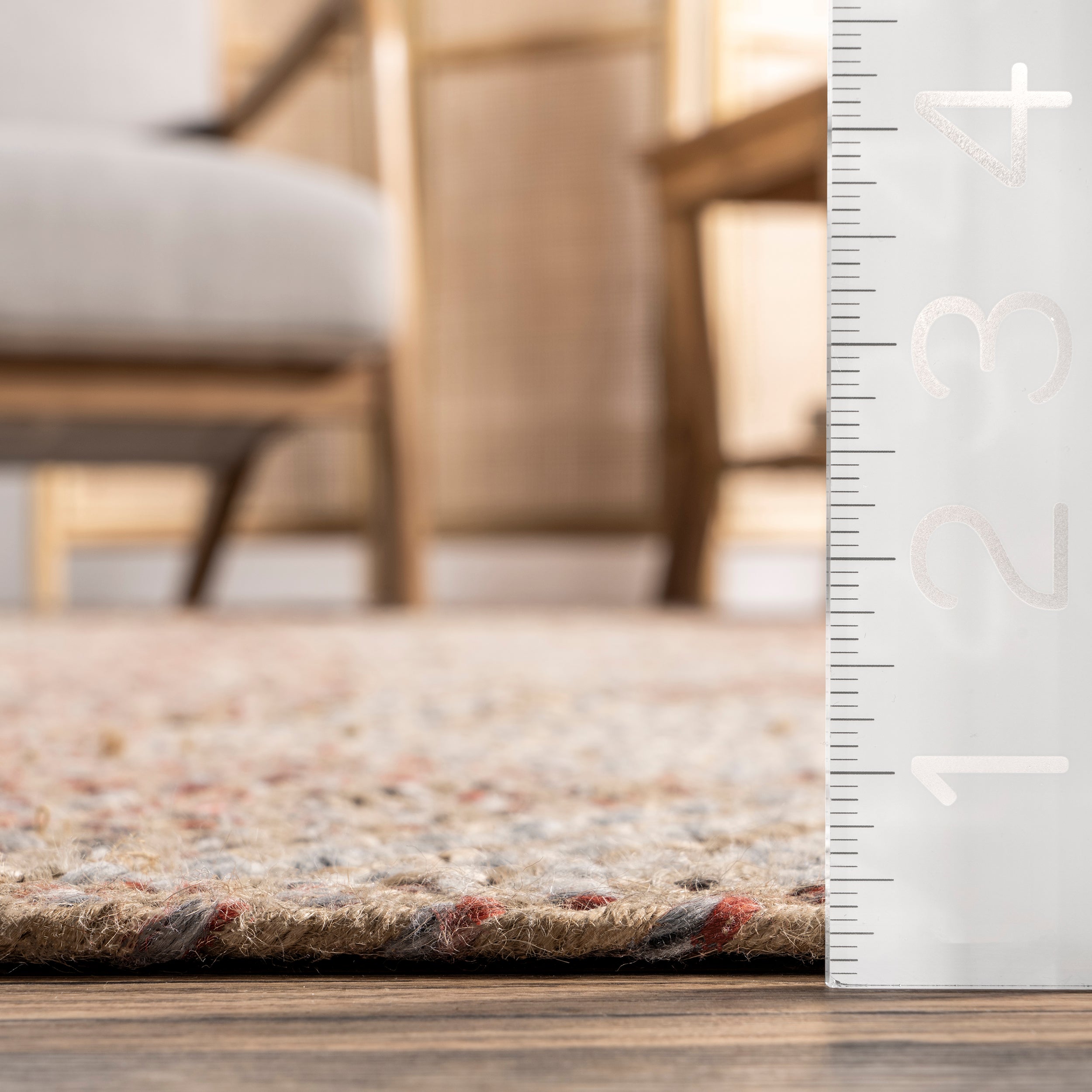 Mitzy Casual Honeycomb Jute Area Rug - Image 3