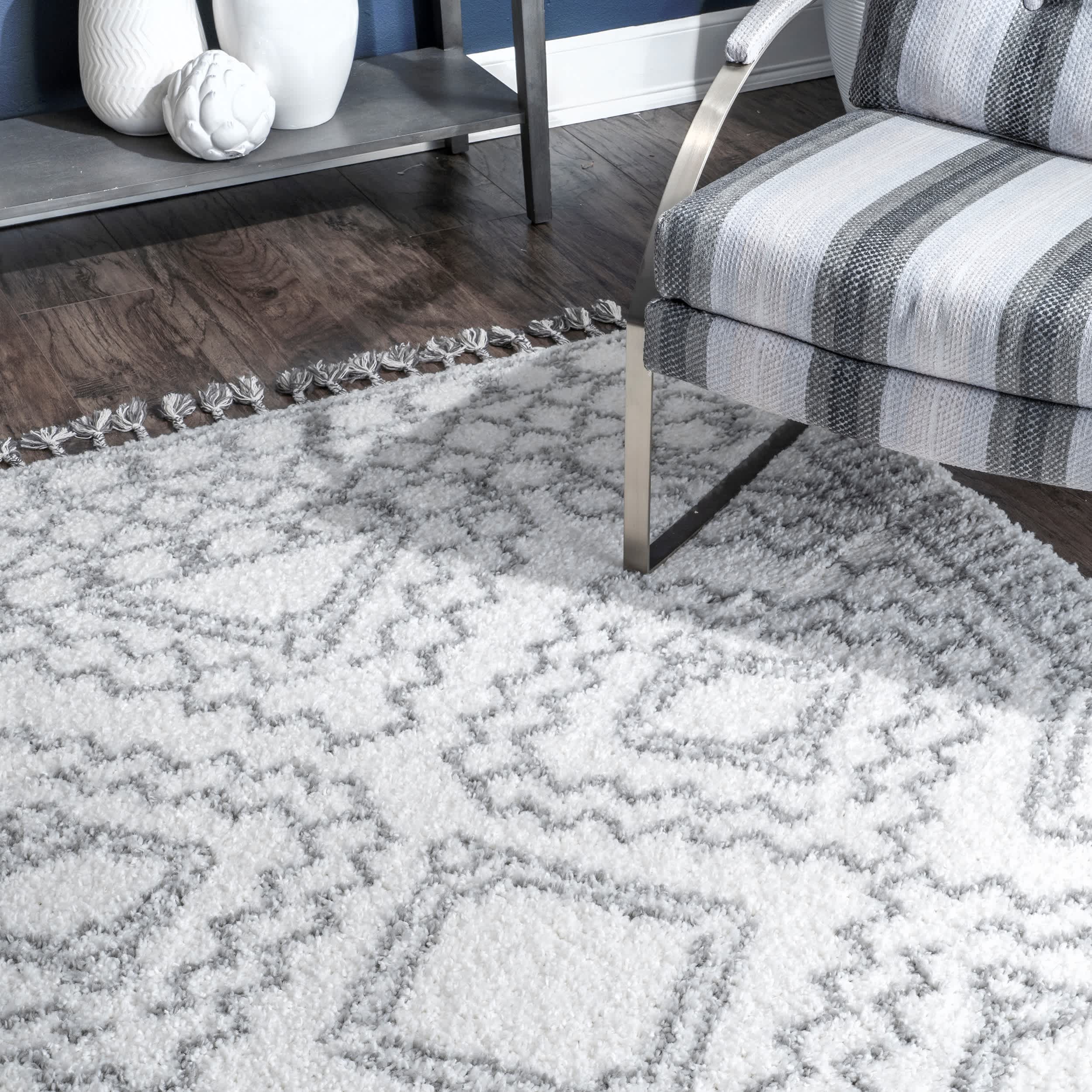 Vasiliki Moroccan Tribal Tassel Area Rug - Image 9