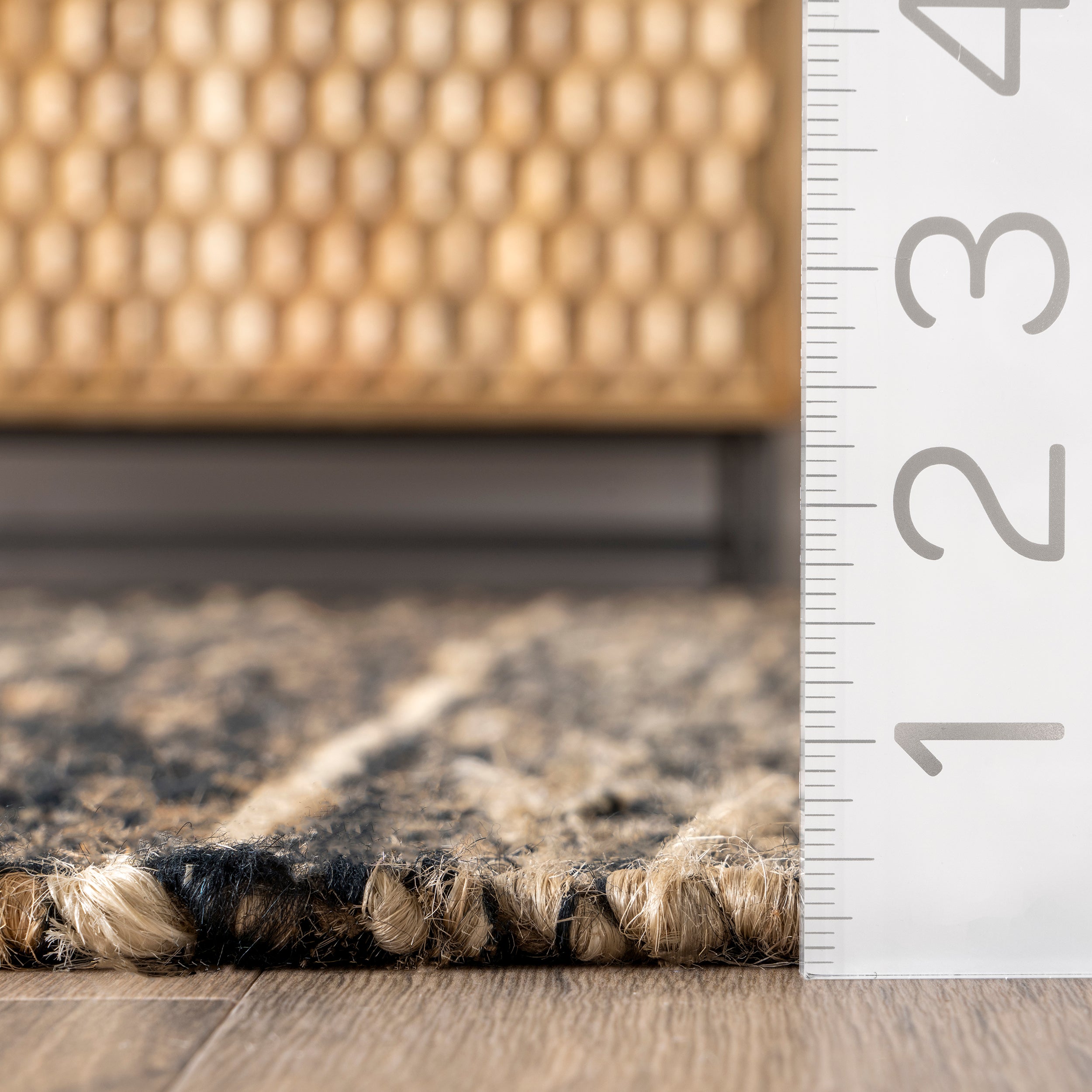 Julane Striped Jute Tassel Area Rug - Image 3