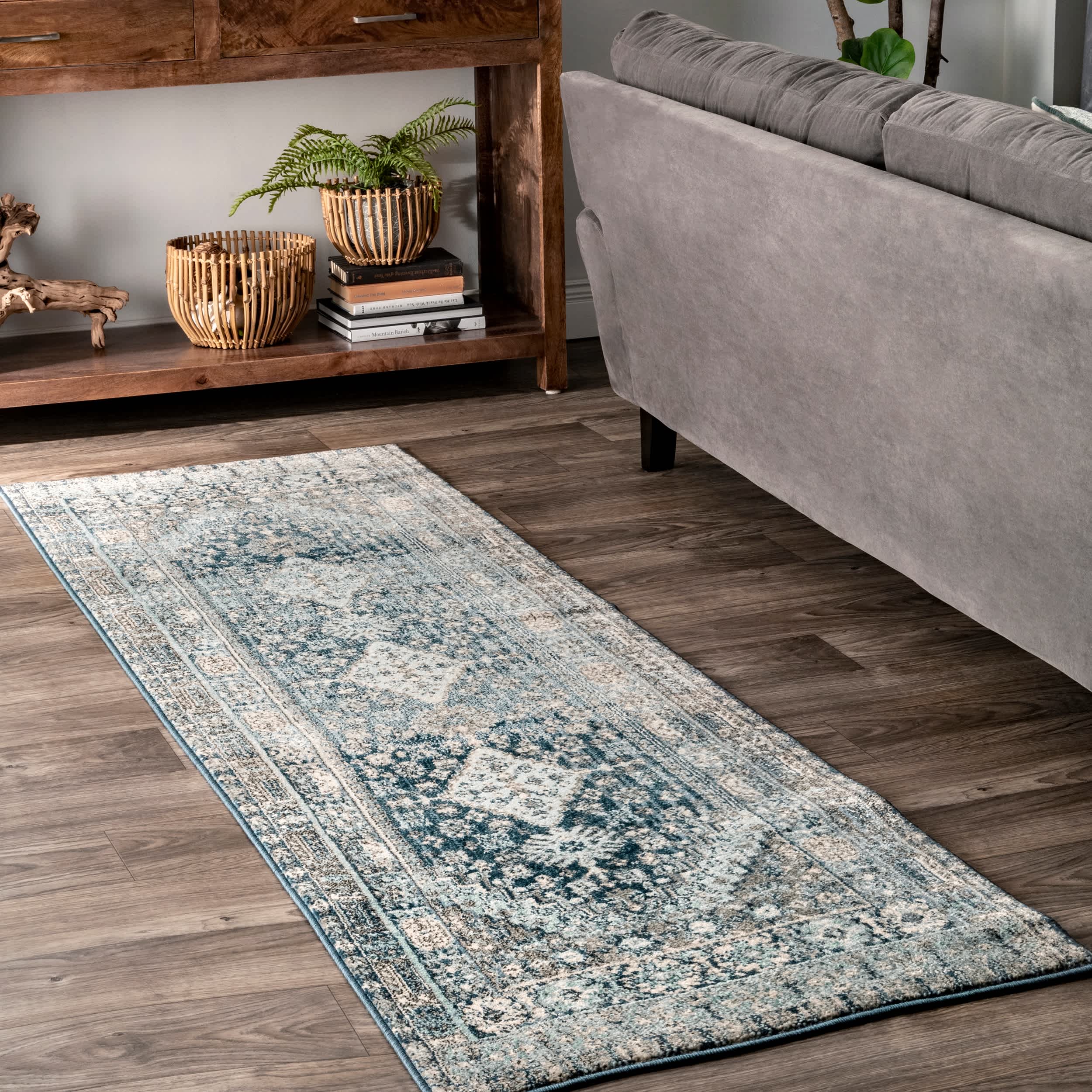 Vintage Melani Medallion Fringe Area Rug - Image 8