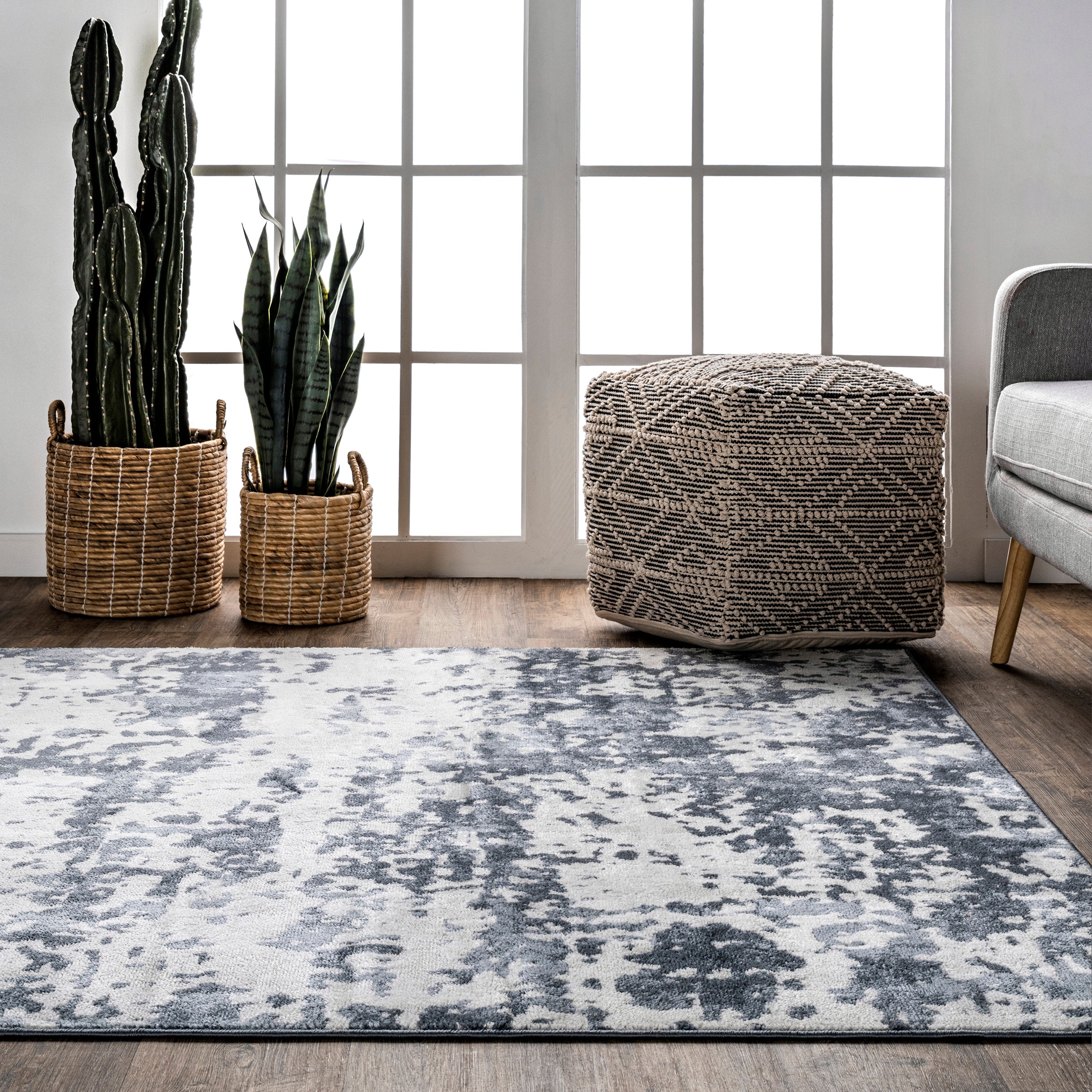 Ginny Contemporary Speckled Abstract Area Rug - Image 8