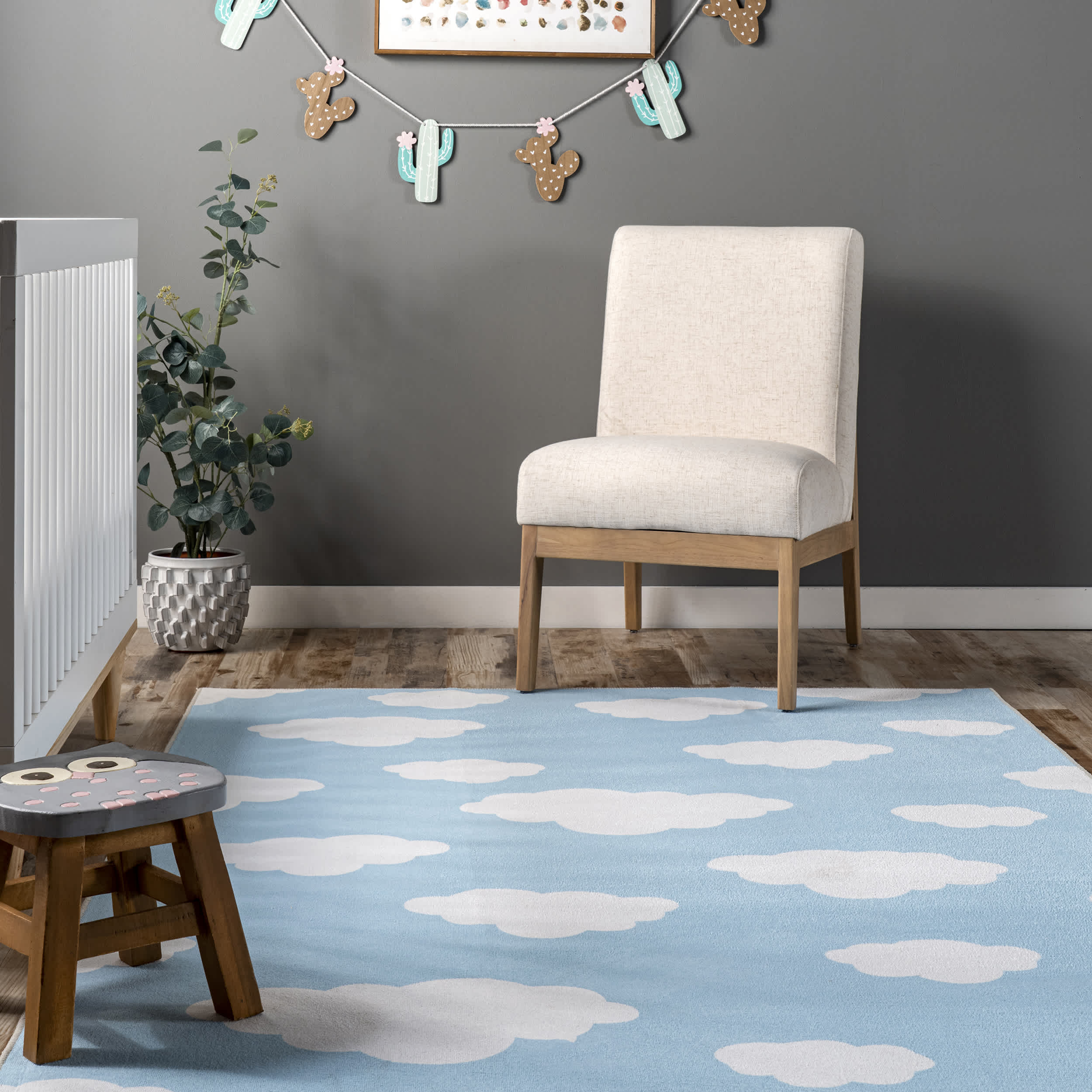Landon Clouds Kids Washable Area Rug - Image 8