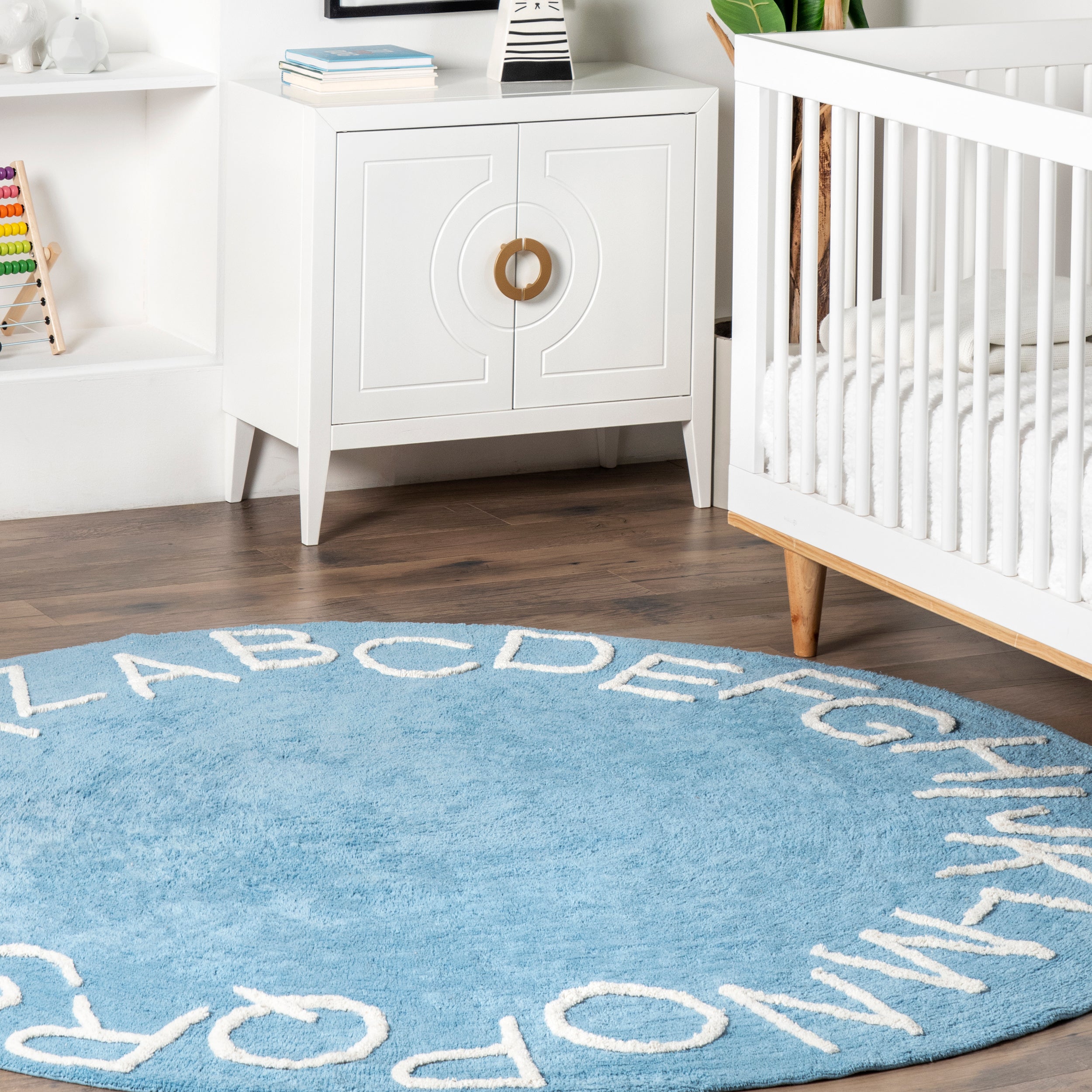 Kids Washable Round Alphabet Rug - Image 30
