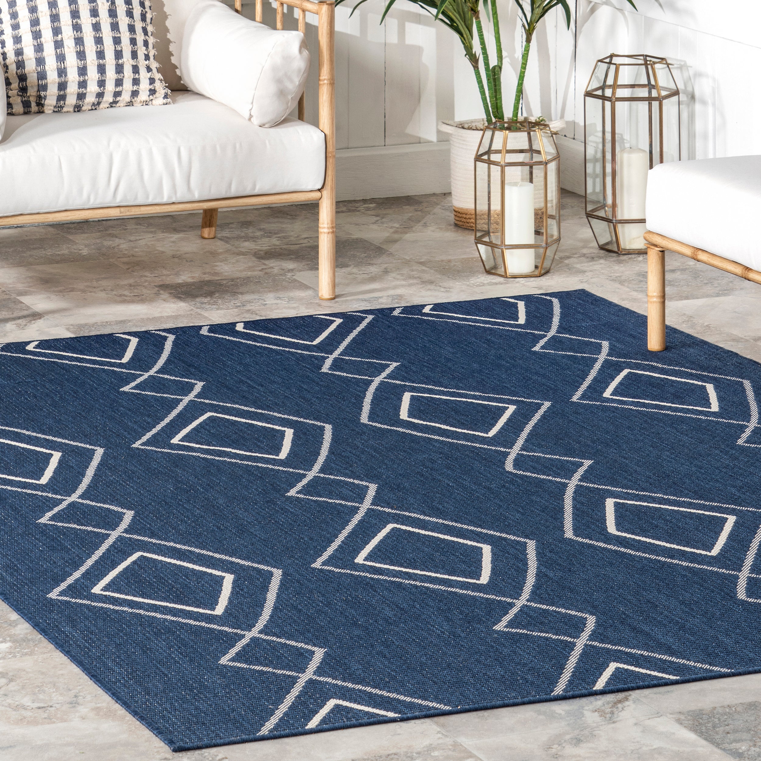 Mallie Moroccan Striped Indoor/Outdoor Area Rug - Image 9